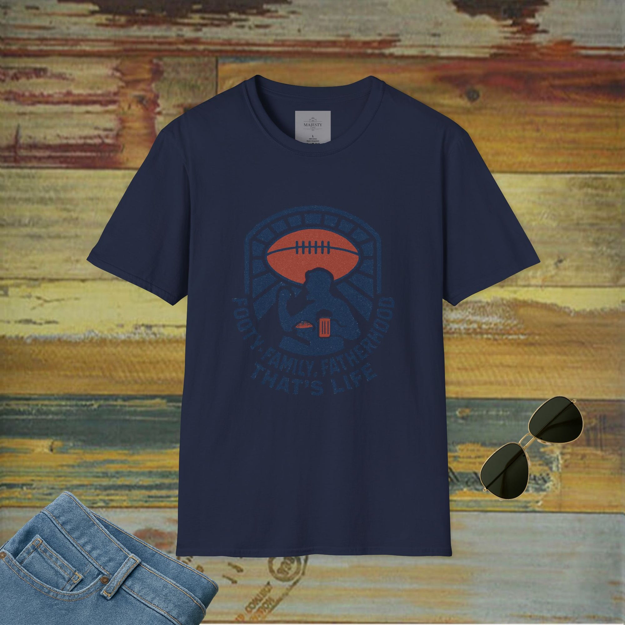Aussie Footy Dad T-Shirt, Softstyle Tee