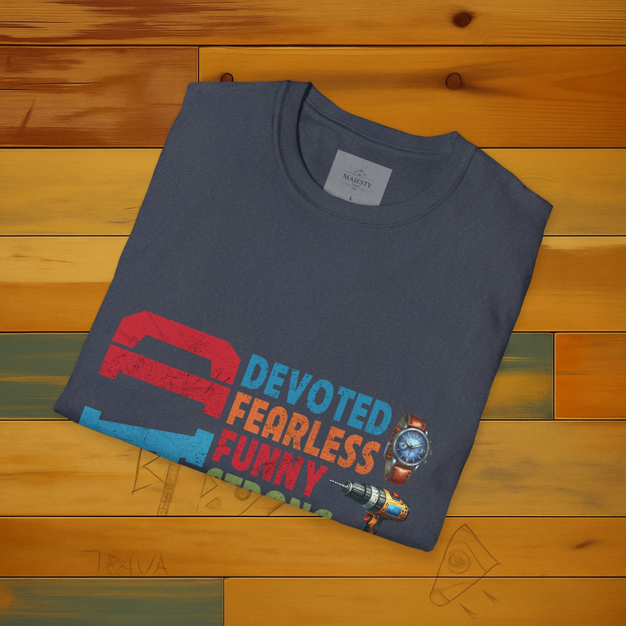 Dad Devoted Fearless..T-Shirt, Softstyle Tee