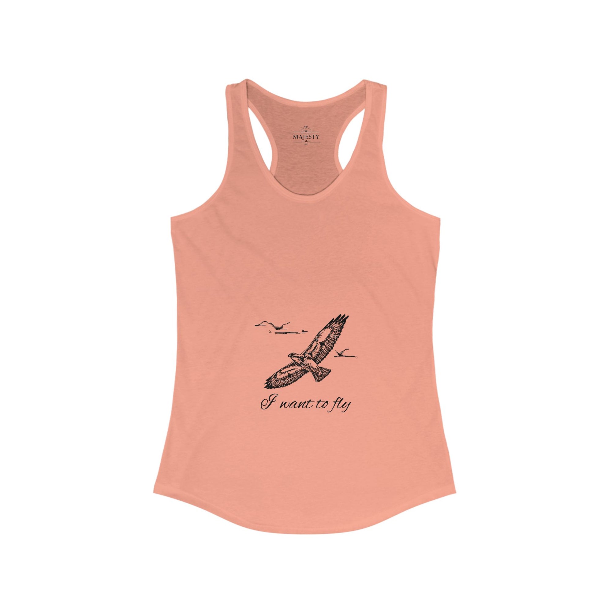 I Want to Fly Racerback Tank, Bohemian Style Top, Summer Attire, Casual Wear, Gift for Her, Festival Clothing