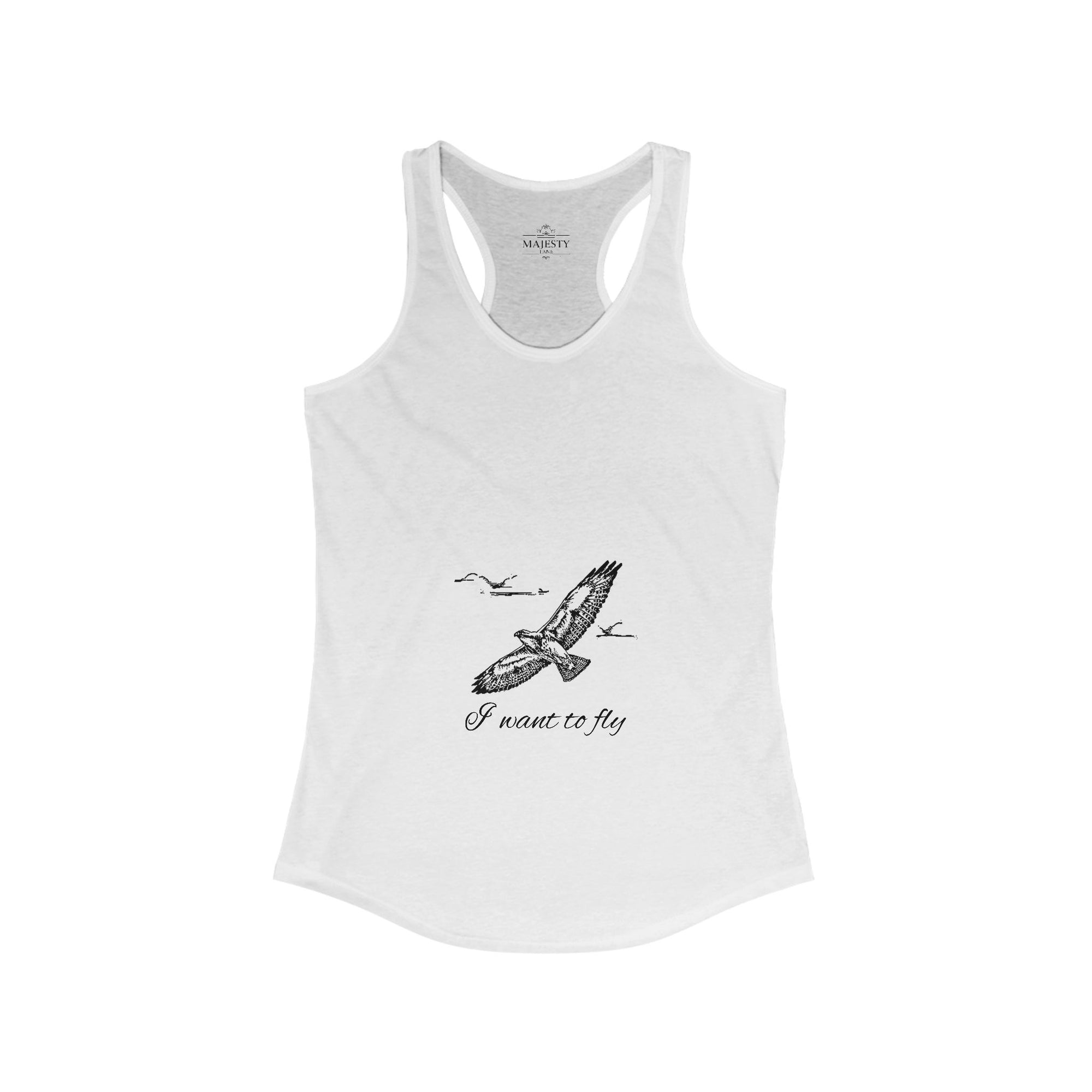 I Want to Fly Racerback Tank, Bohemian Style Top, Summer Attire, Casual Wear, Gift for Her, Festival Clothing