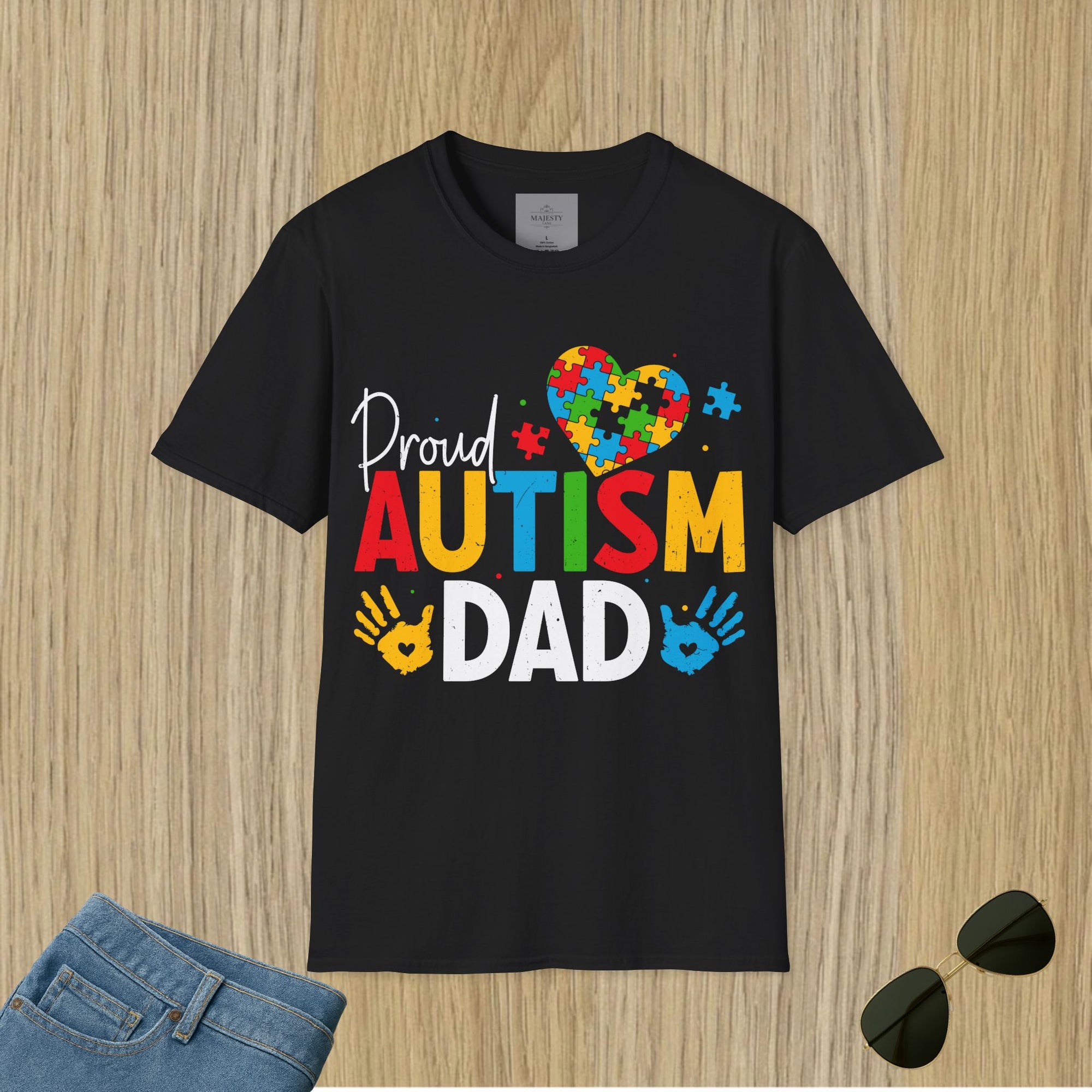 Proud Autism Dad T-Shirt, Softstyle Tee