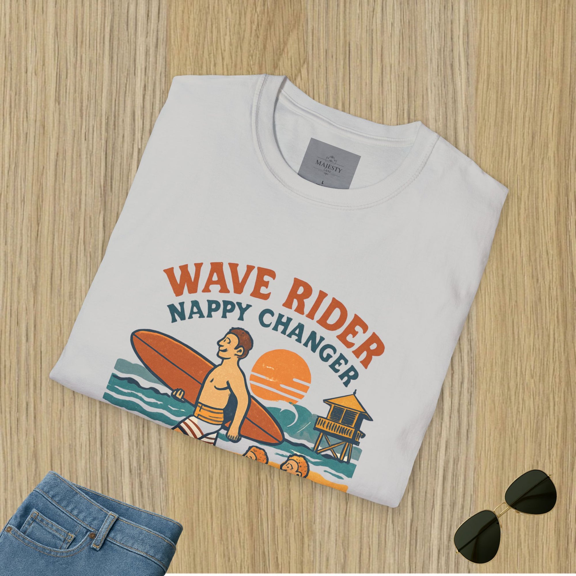 Aussie Surf Dad Can't Fix T-Shirt, Softstyle Tee