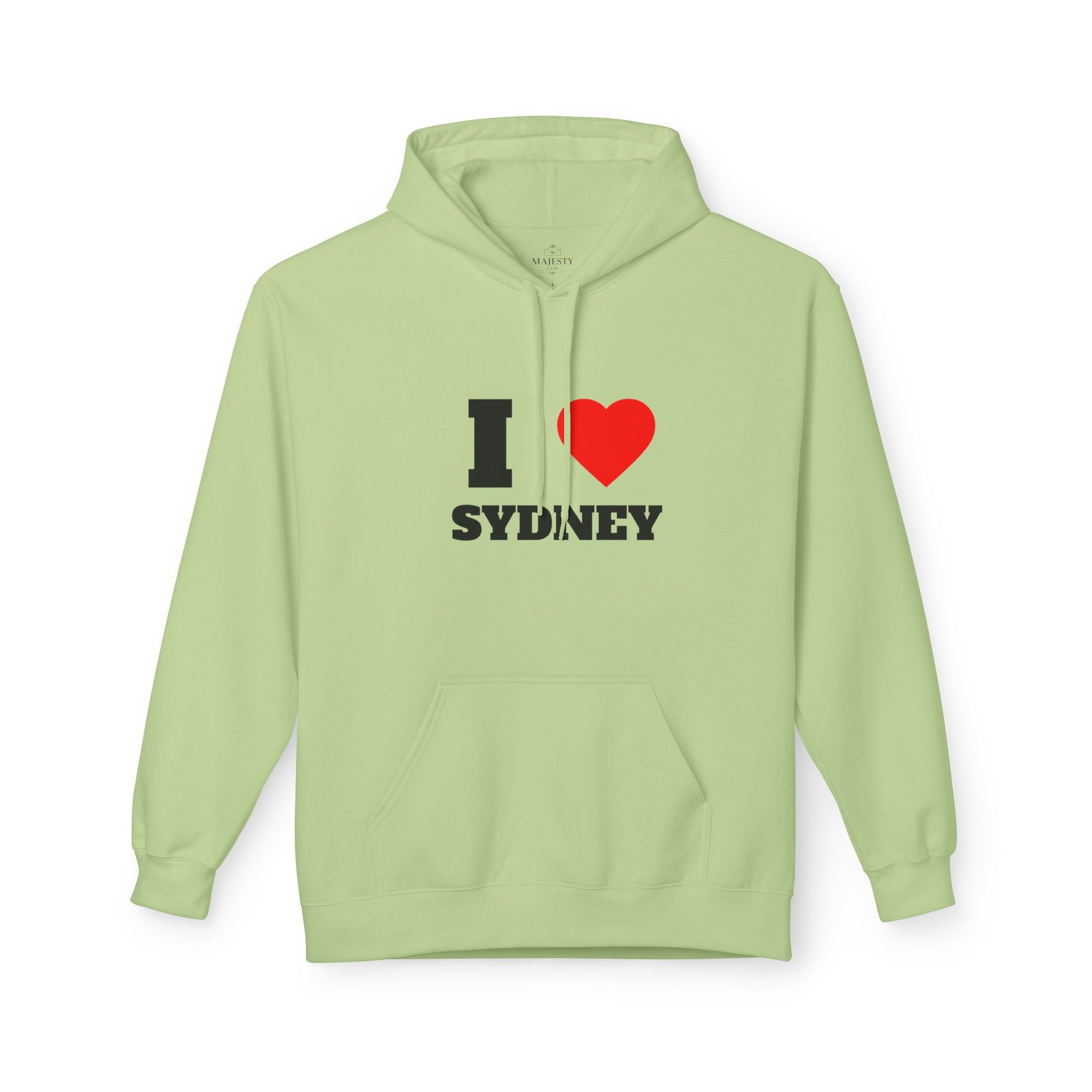 'I Love Sydney' Unisex Softstyle Fleece Hoodie, Cozy Gift, Streetwear, Unique Fashion, Casual Wear, Lounge Essential