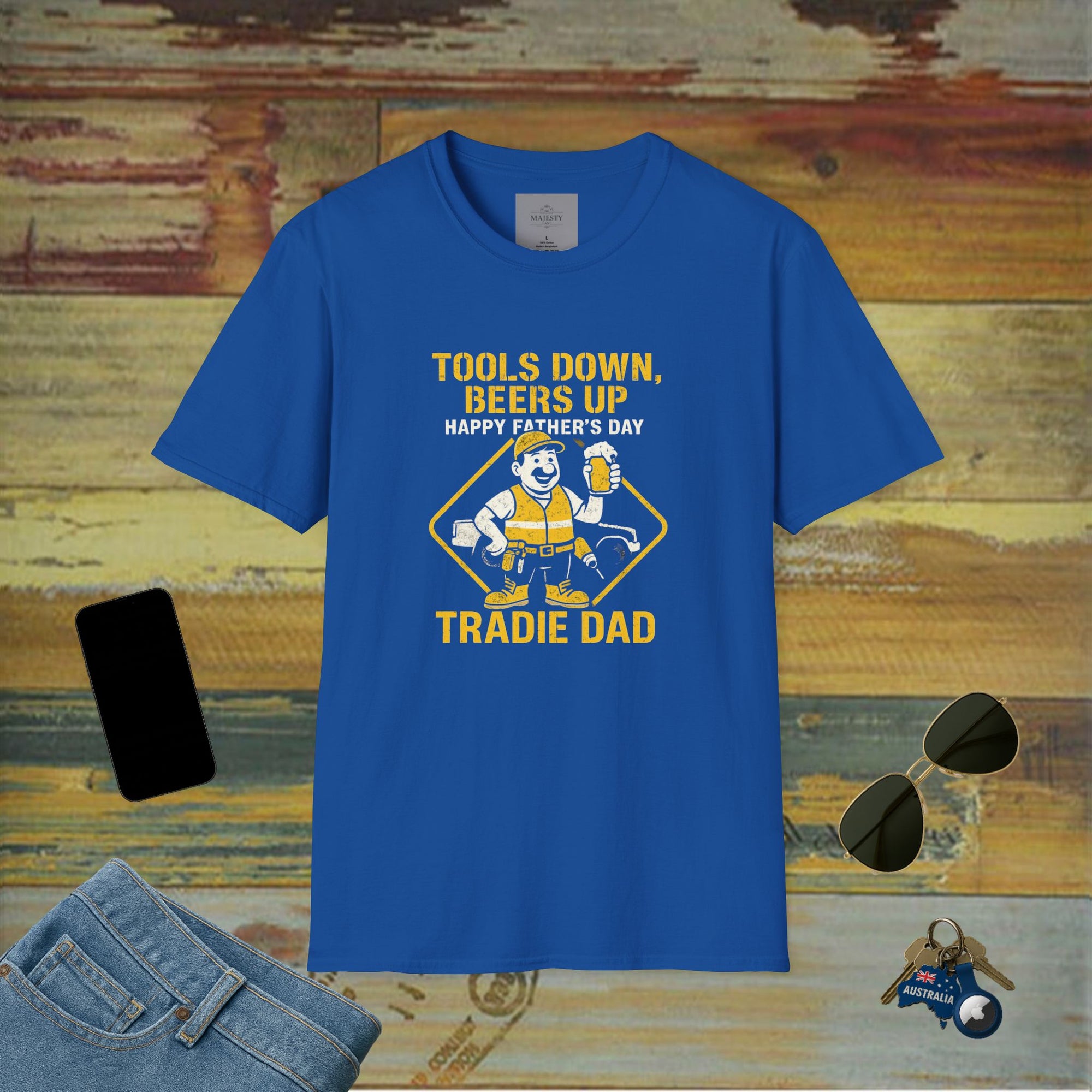 Tools Down Beer Up Dad T-Shirt, Softstyle Tee