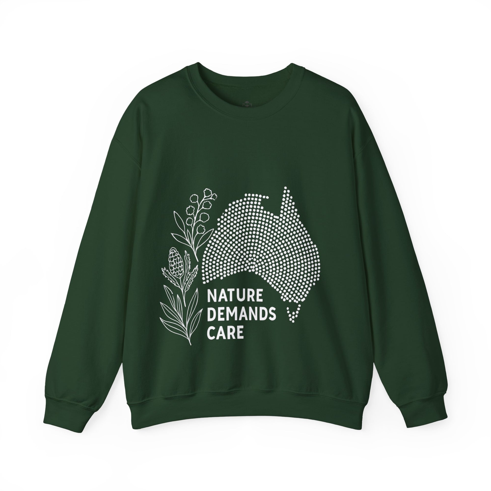 Nature Demands Care Unisex Crewneck Sweatshirt | Cozy Gift for Travelers, Fashion Lovers, Tasmania Souvenir, Comfortable Sweatshirt, [...]