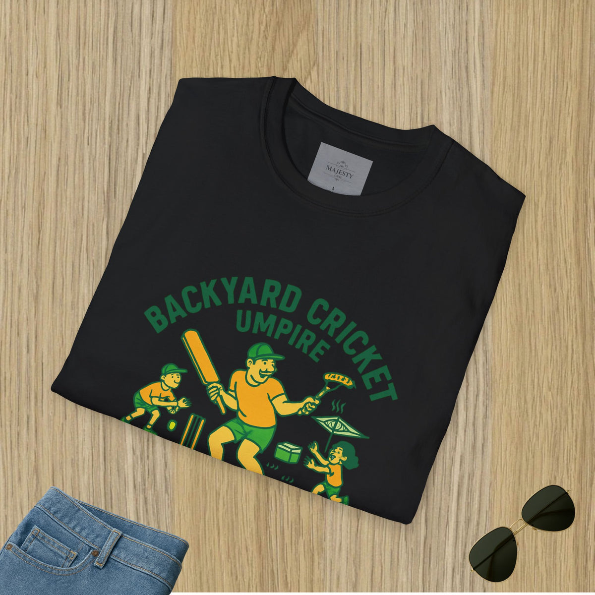 Backyard Cricket Umpire Dad T-Shirt, Softstyle Tee