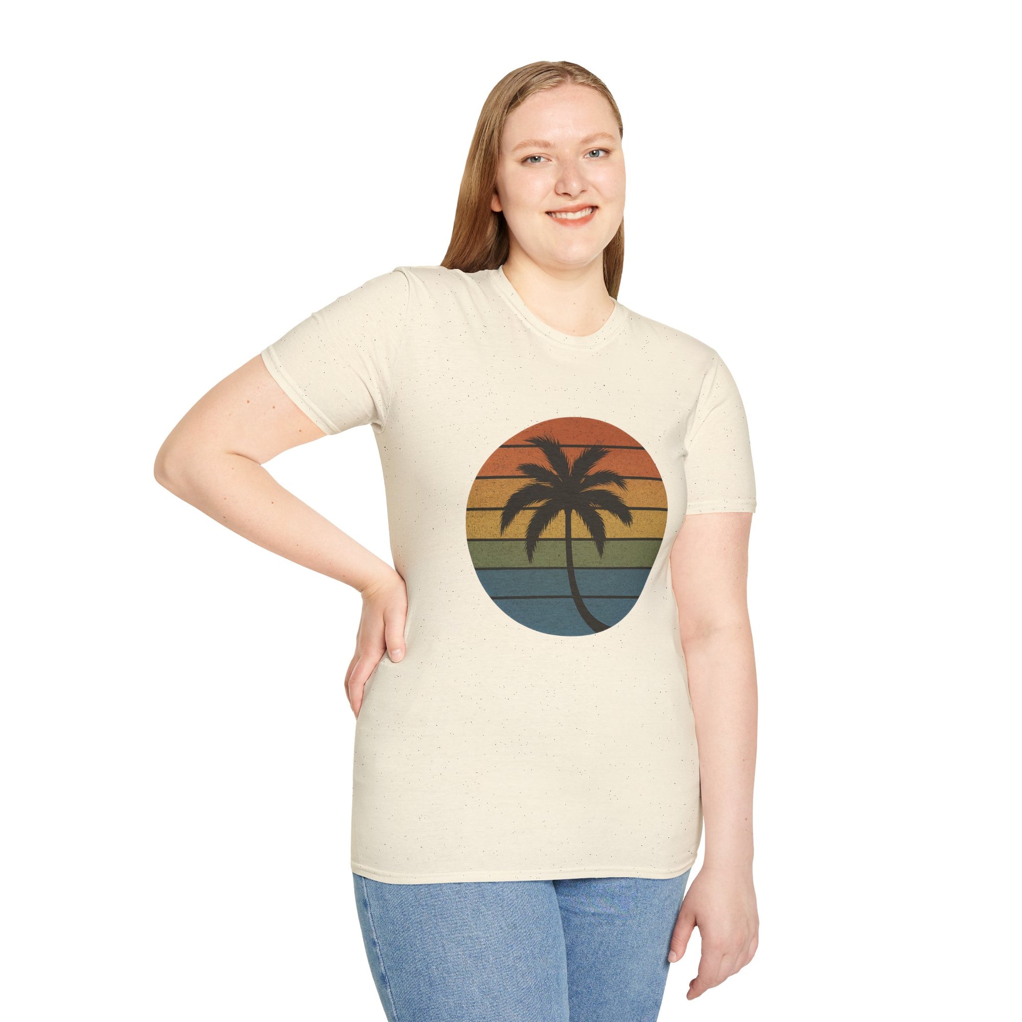 Sunset Palm Unisex T-Shirt, Softstyle Tee, Inspirational Shirt, Heartfelt Gift
