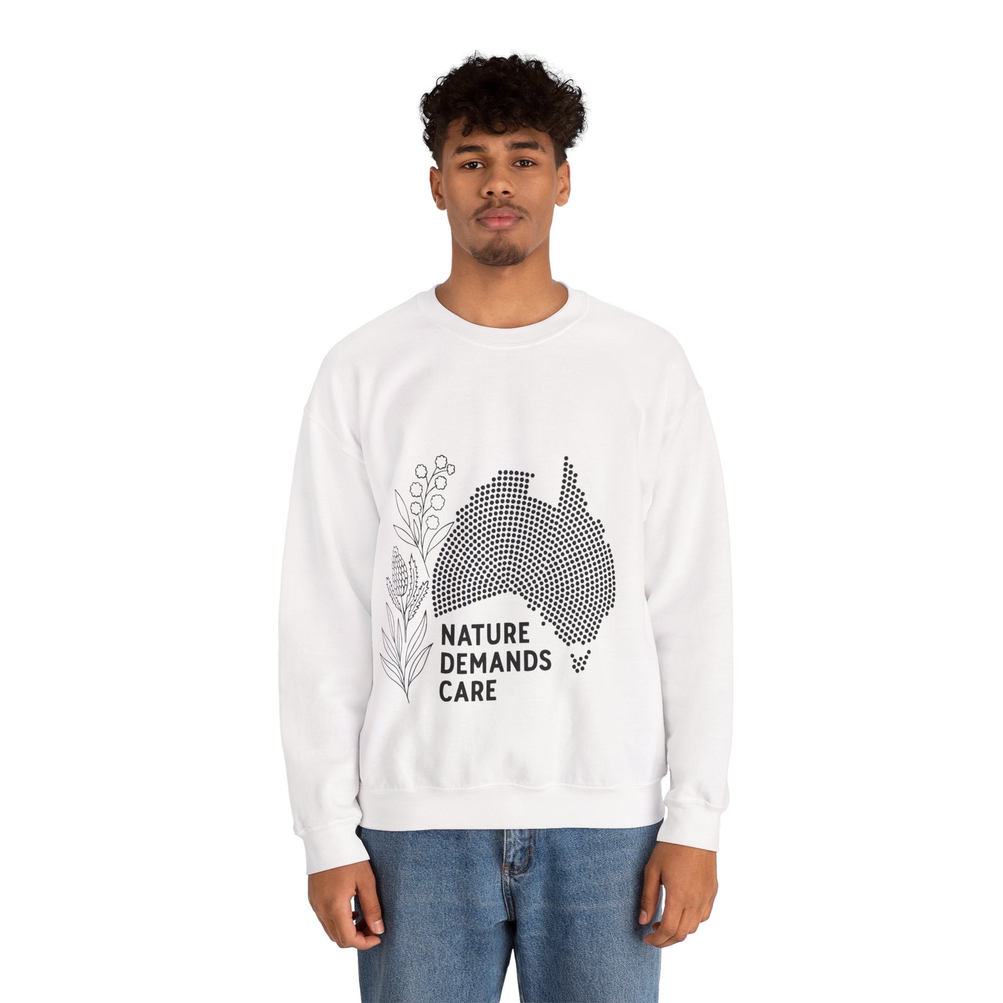 Nature Demands Care Unisex Crewneck Sweatshirt | Cozy Gift for Travelers, Fashion Lovers, Tasmania Souvenir, Comfortable Sweatshirt, [...]