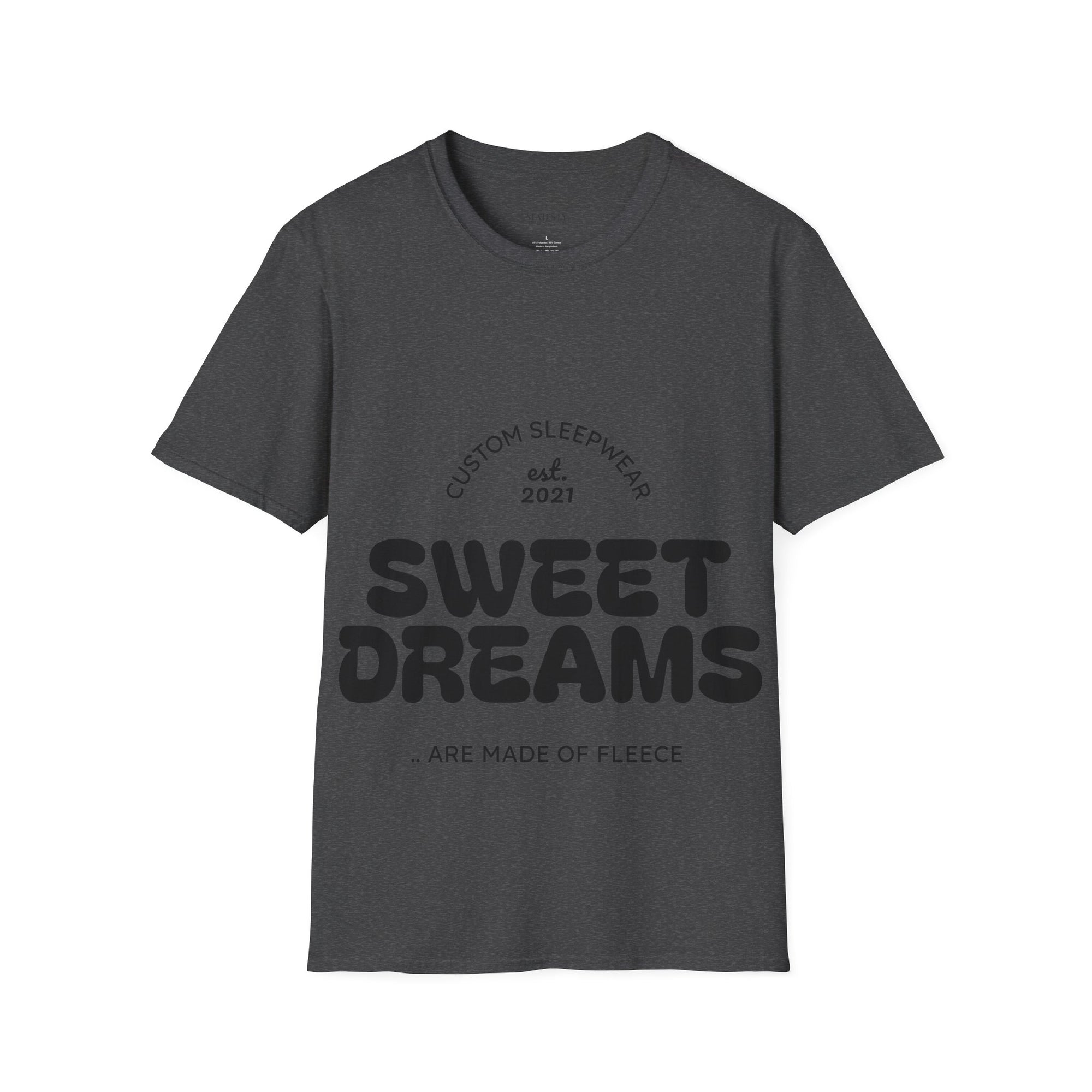 Sweet Dreams Unisex Sleep T-Shirt, Cozy Lounge Wear, Gift for Sleep Lovers, Sleepover Essentials, Custom Sleepwear