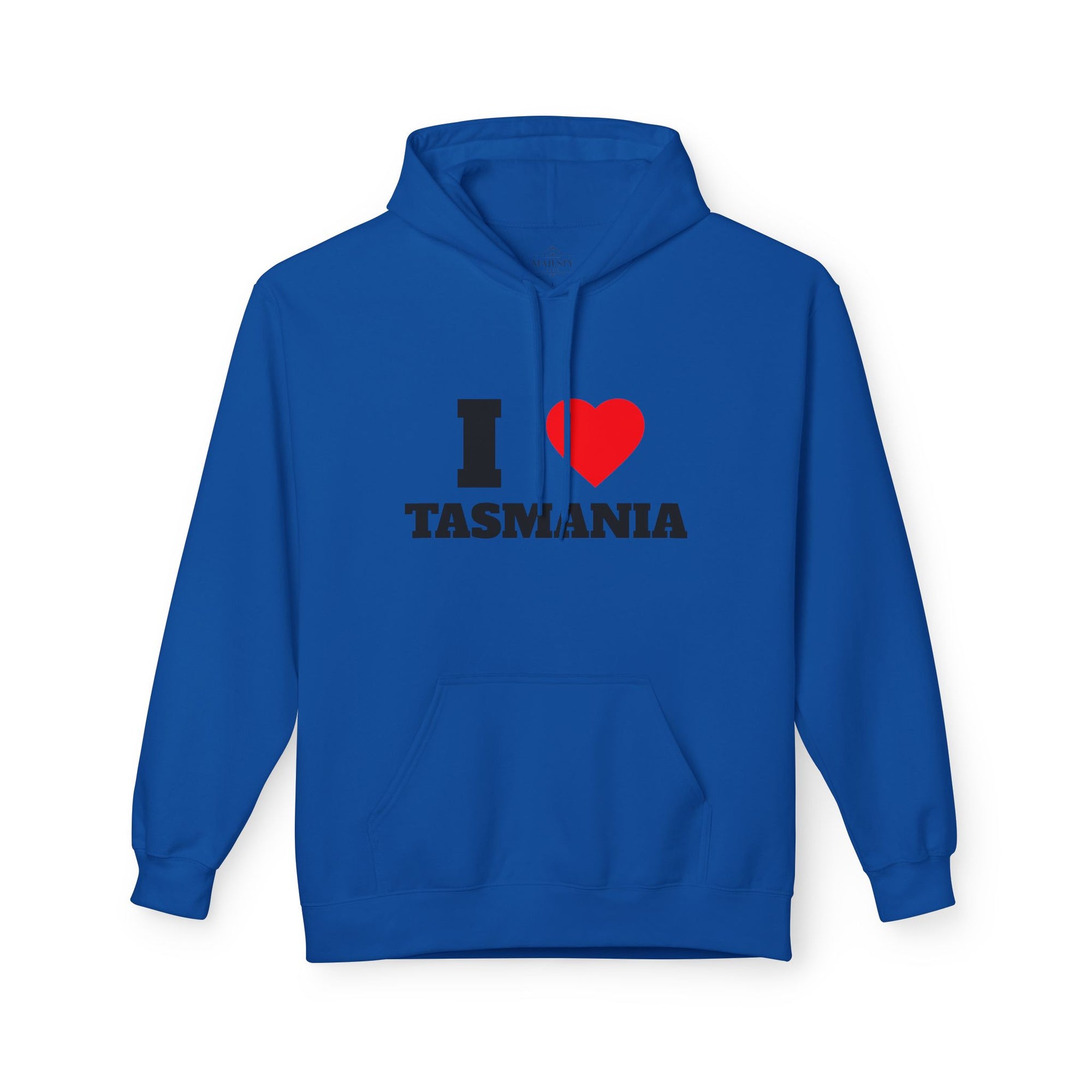 'I Love Tasmania' Unisex Softstyle Fleece Hoodie, Cozy Gift, Streetwear, Unique Fashion, Casual Wear, Lounge Essential