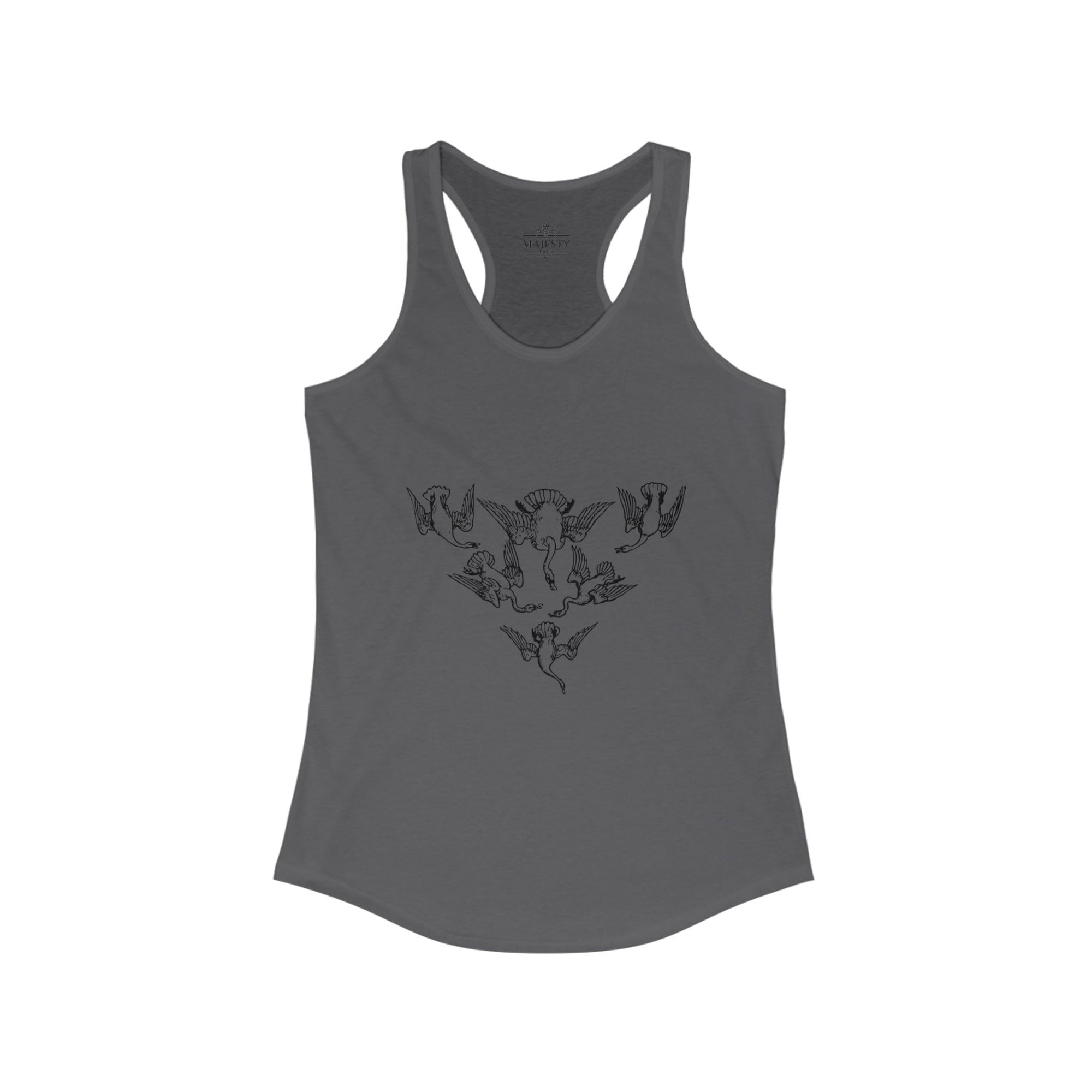 Geese in Flock Racerback Tank, Bohemian Style Top, Summer Attire, Casual Wear, Gift for Her, Festival Clothing