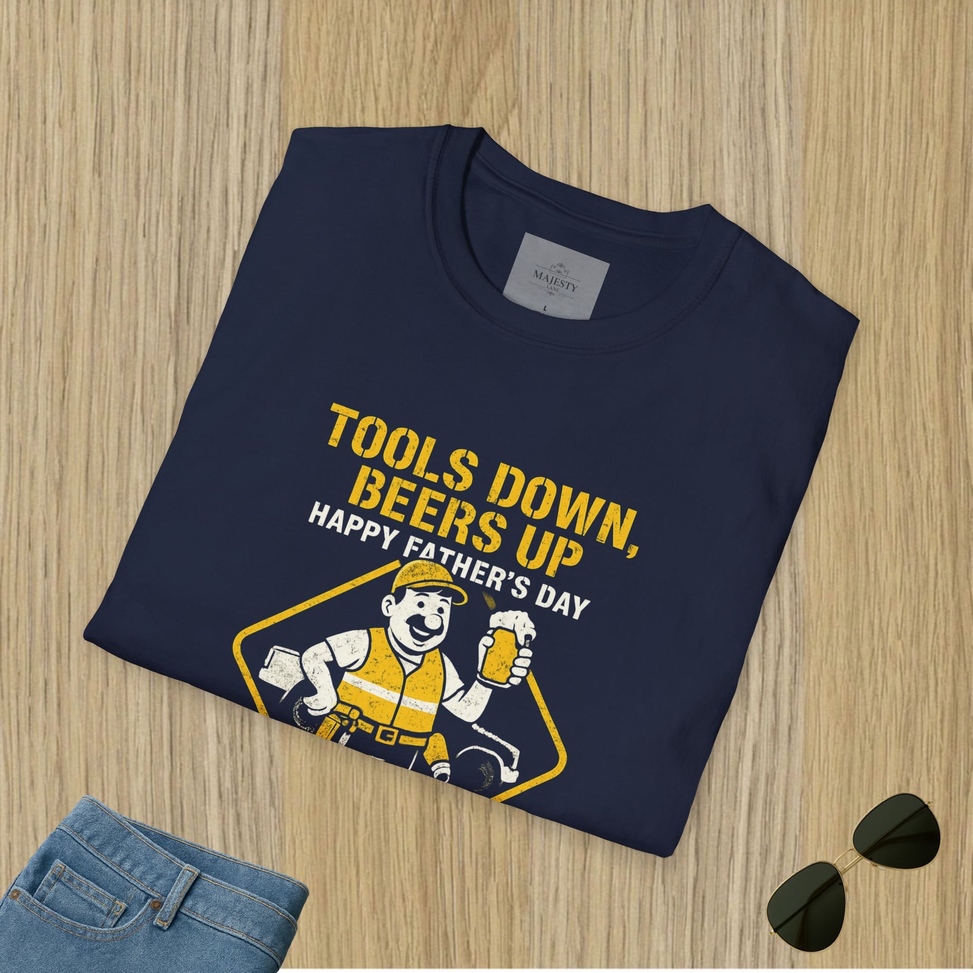 Tools Down Beer Up Dad T-Shirt, Softstyle Tee