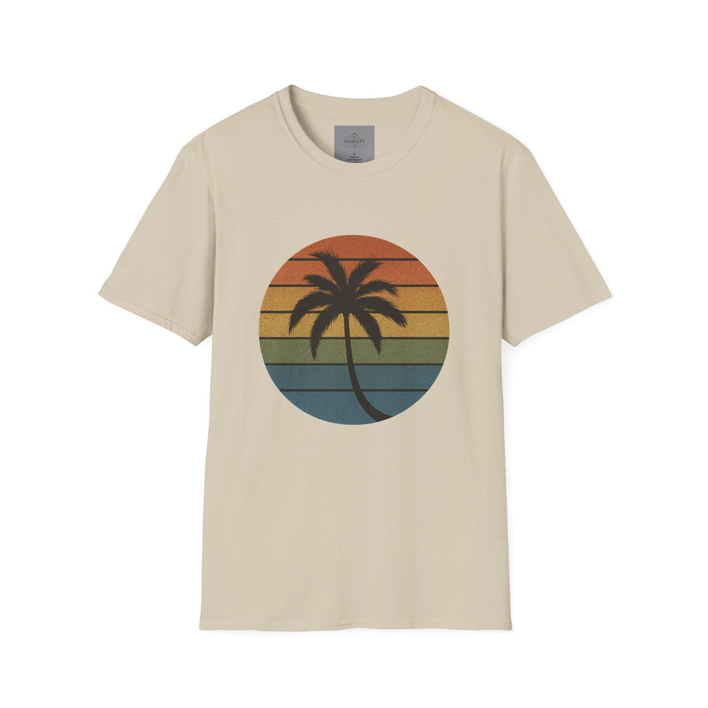 Sunset Palm Unisex T-Shirt, Softstyle Tee, Inspirational Shirt, Heartfelt Gift