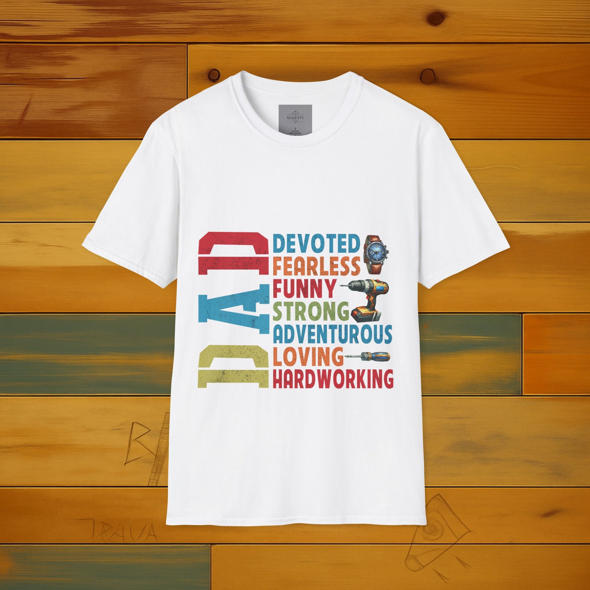 Dad Devoted Fearless..T-Shirt, Softstyle Tee