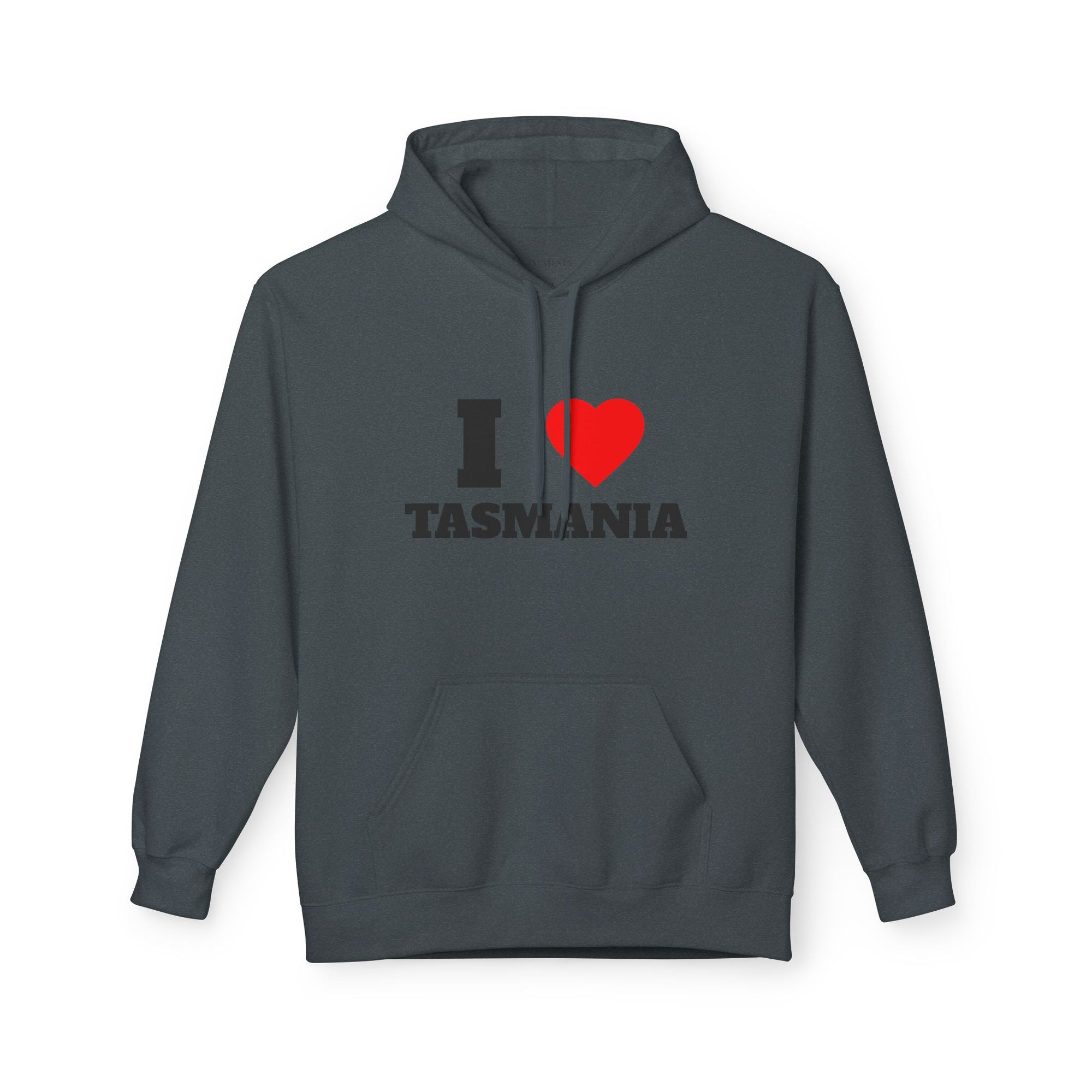 'I Love Tasmania' Unisex Softstyle Fleece Hoodie, Cozy Gift, Streetwear, Unique Fashion, Casual Wear, Lounge Essential