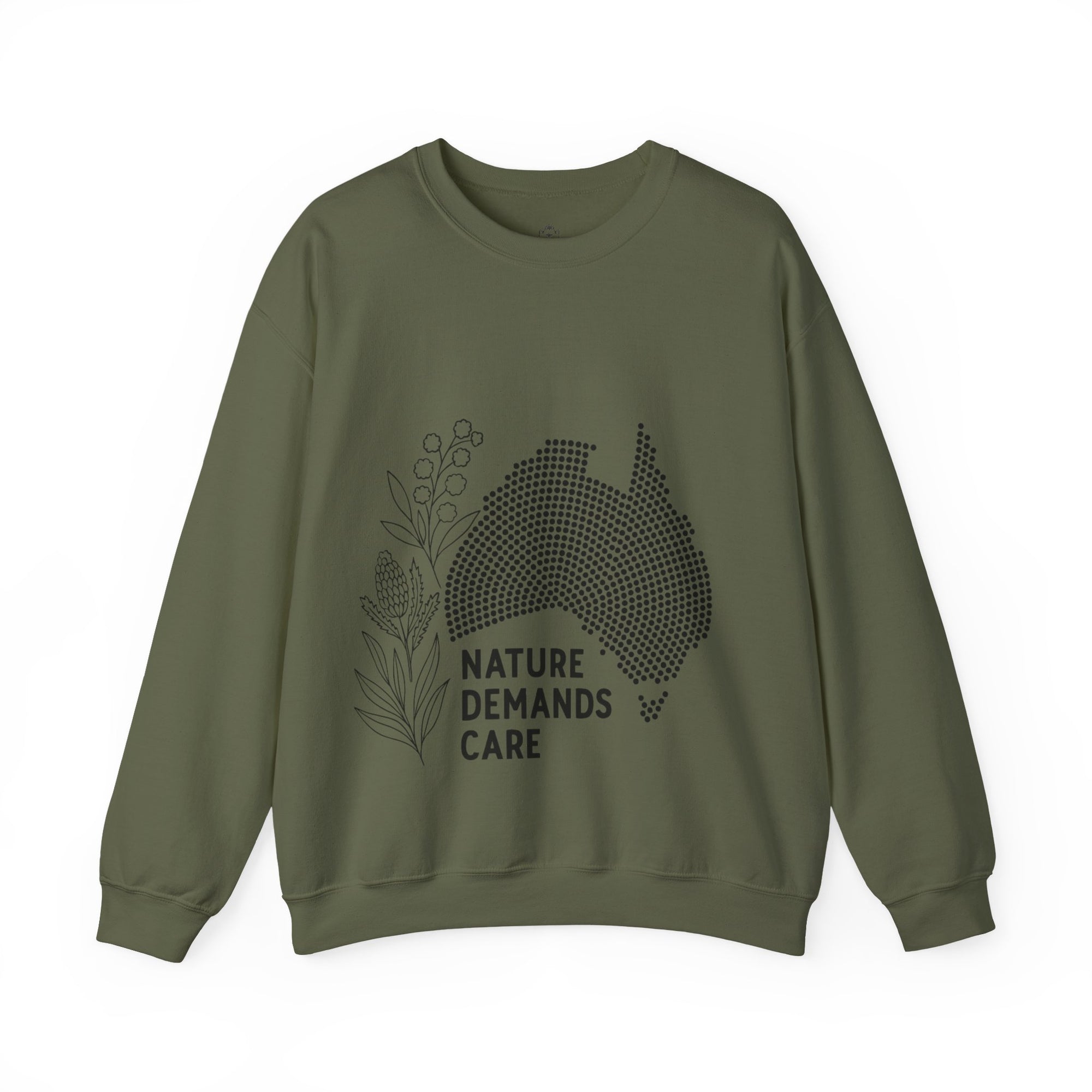 Nature Demands Care Unisex Crewneck Sweatshirt | Cozy Gift for Travelers, Fashion Lovers, Tasmania Souvenir, Comfortable Sweatshirt, [...]