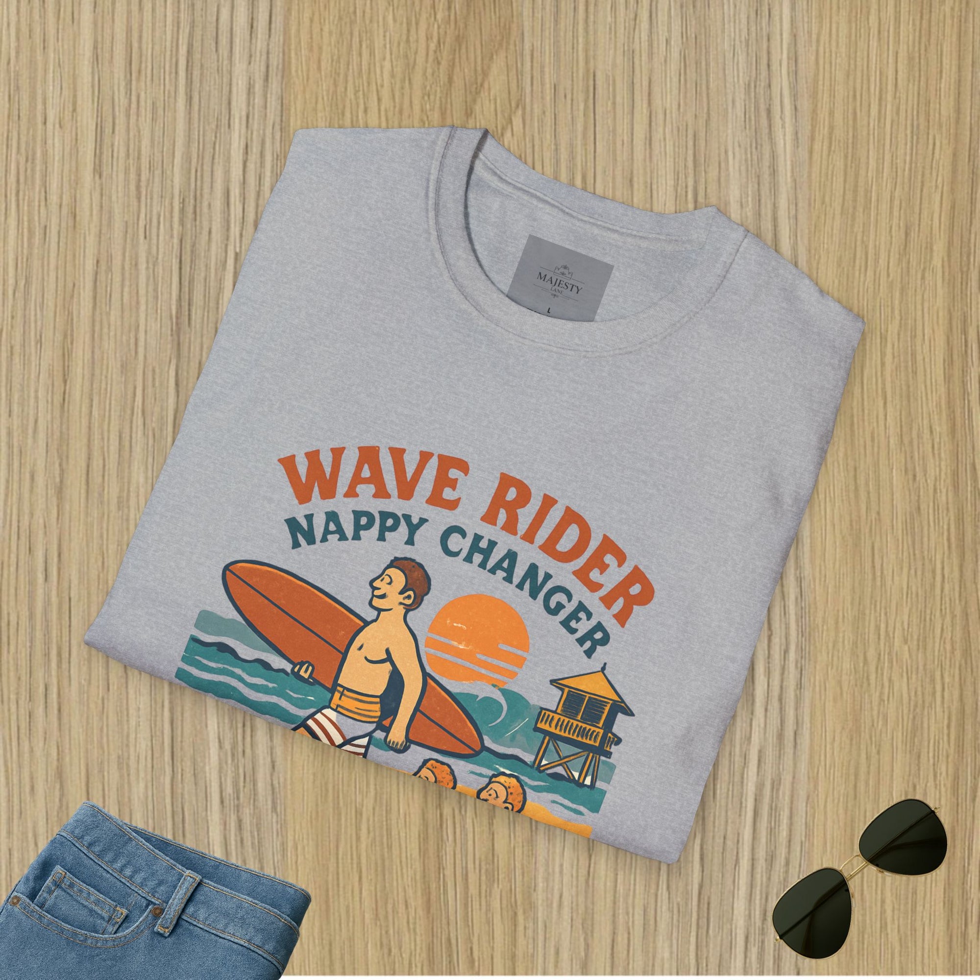 Aussie Surf Dad Can't Fix T-Shirt, Softstyle Tee