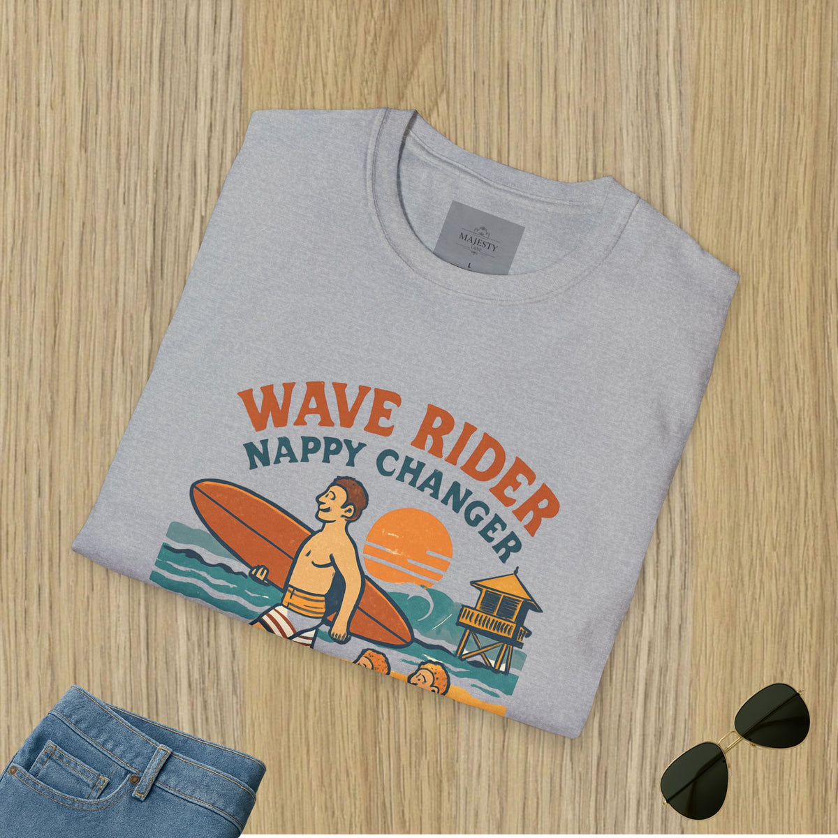 Aussie Surf Dad Can't Fix T-Shirt, Softstyle Tee