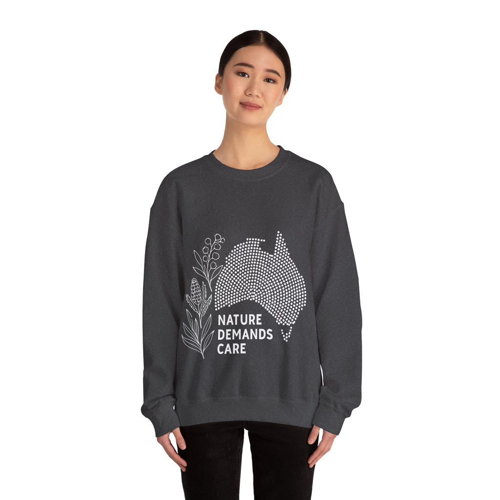 Nature Demands Care Unisex Crewneck Sweatshirt | Cozy Gift for Travelers, Fashion Lovers, Tasmania Souvenir, Comfortable Sweatshirt, [...]