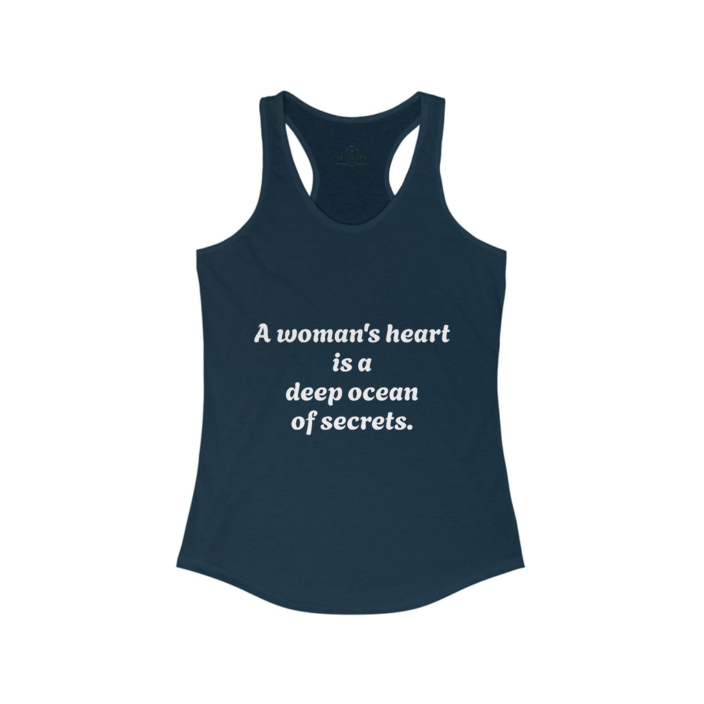 A Woman's Heart . . Racerback Tank, Bohemian Style Top, Summer Attire, Casual Wear, Gift for Her, Festival Clothing