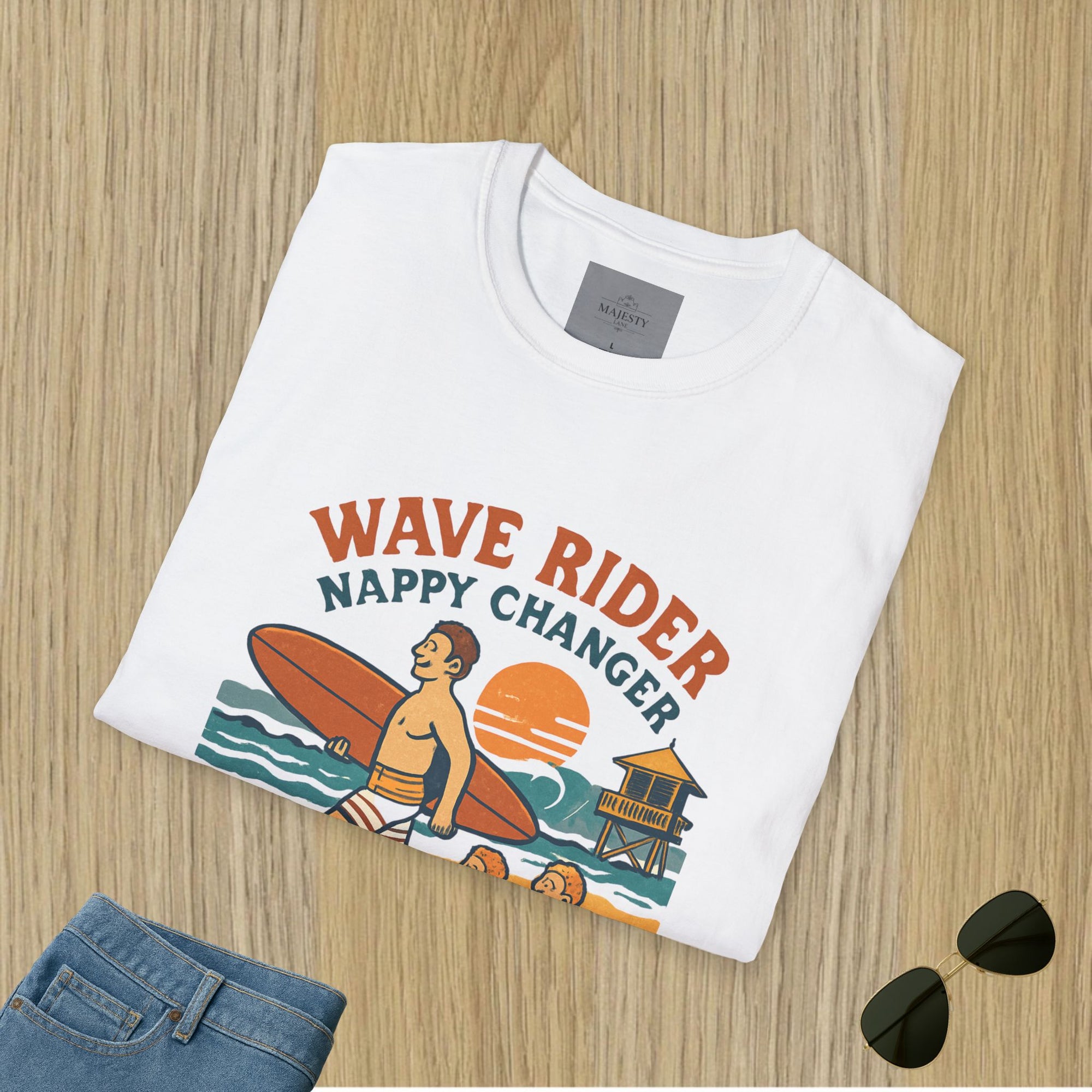 Aussie Surf Dad Can't Fix T-Shirt, Softstyle Tee