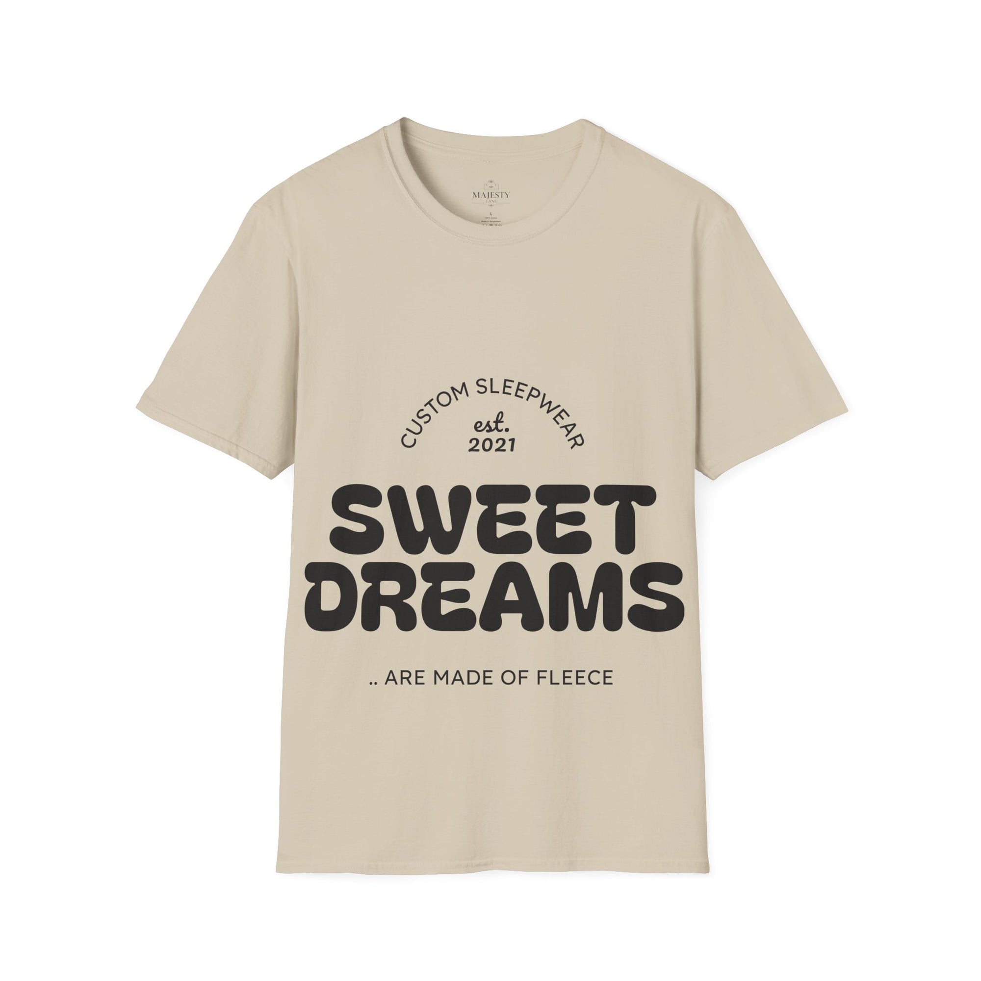 Sweet Dreams Unisex Sleep T-Shirt, Cozy Lounge Wear, Gift for Sleep Lovers, Sleepover Essentials, Custom Sleepwear