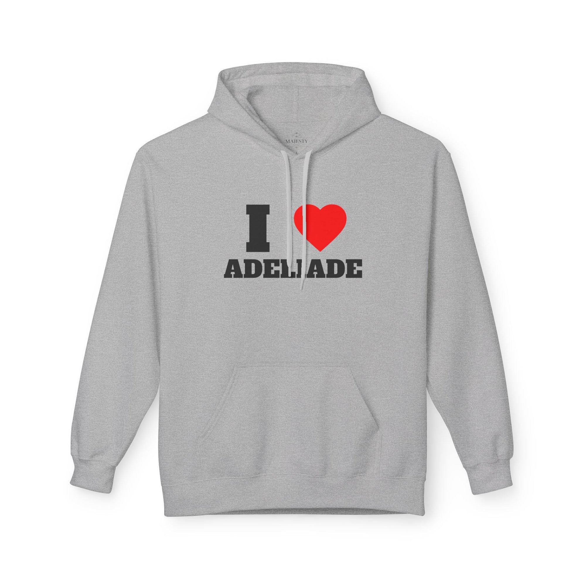 'I Love Adeliade' Unisex Softstyle Fleece Hoodie, Cozy Gift, Streetwear, Unique Fashion, Casual Wear, Lounge Essential