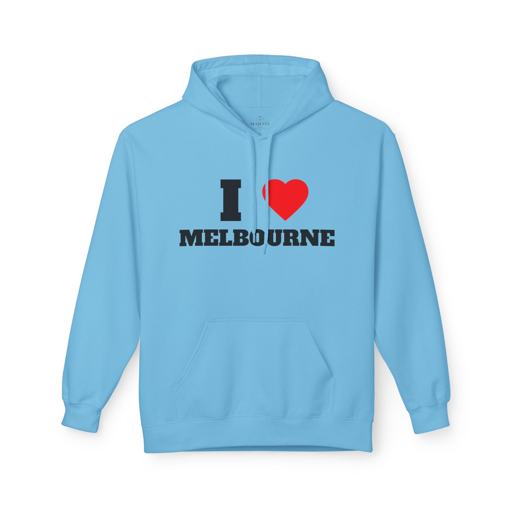 'I Love Melbourne' Unisex Softstyle Fleece Hoodie, Cozy Gift, Streetwear, Unique Fashion, Casual Wear, Lounge Essential