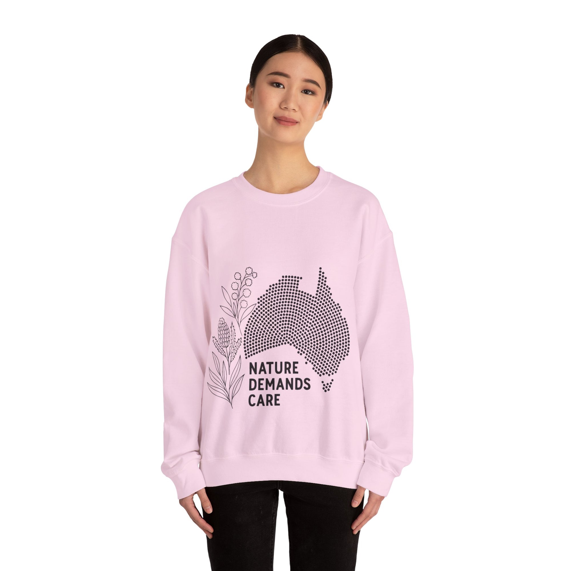 Nature Demands Care Unisex Crewneck Sweatshirt | Cozy Gift for Travelers, Fashion Lovers, Tasmania Souvenir, Comfortable Sweatshirt, [...]