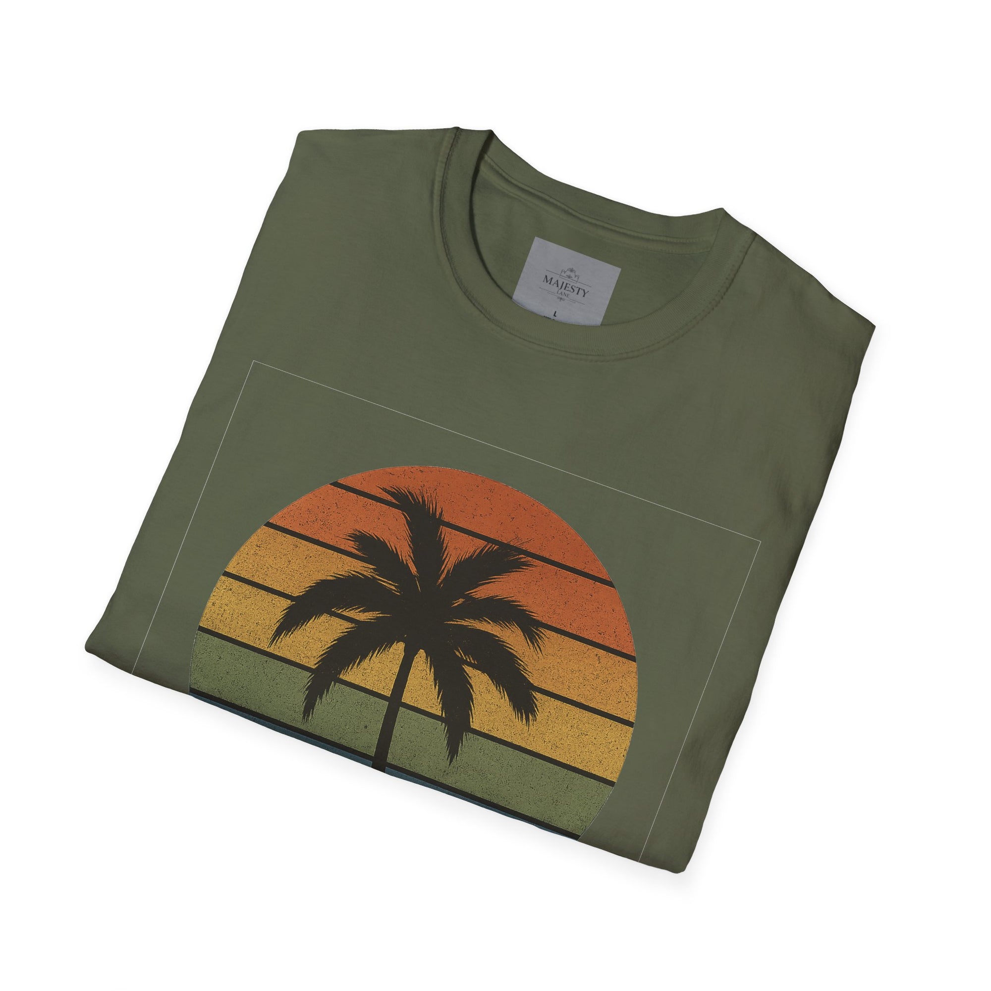 Sunset Palm Unisex T-Shirt, Softstyle Tee, Inspirational Shirt, Heartfelt Gift