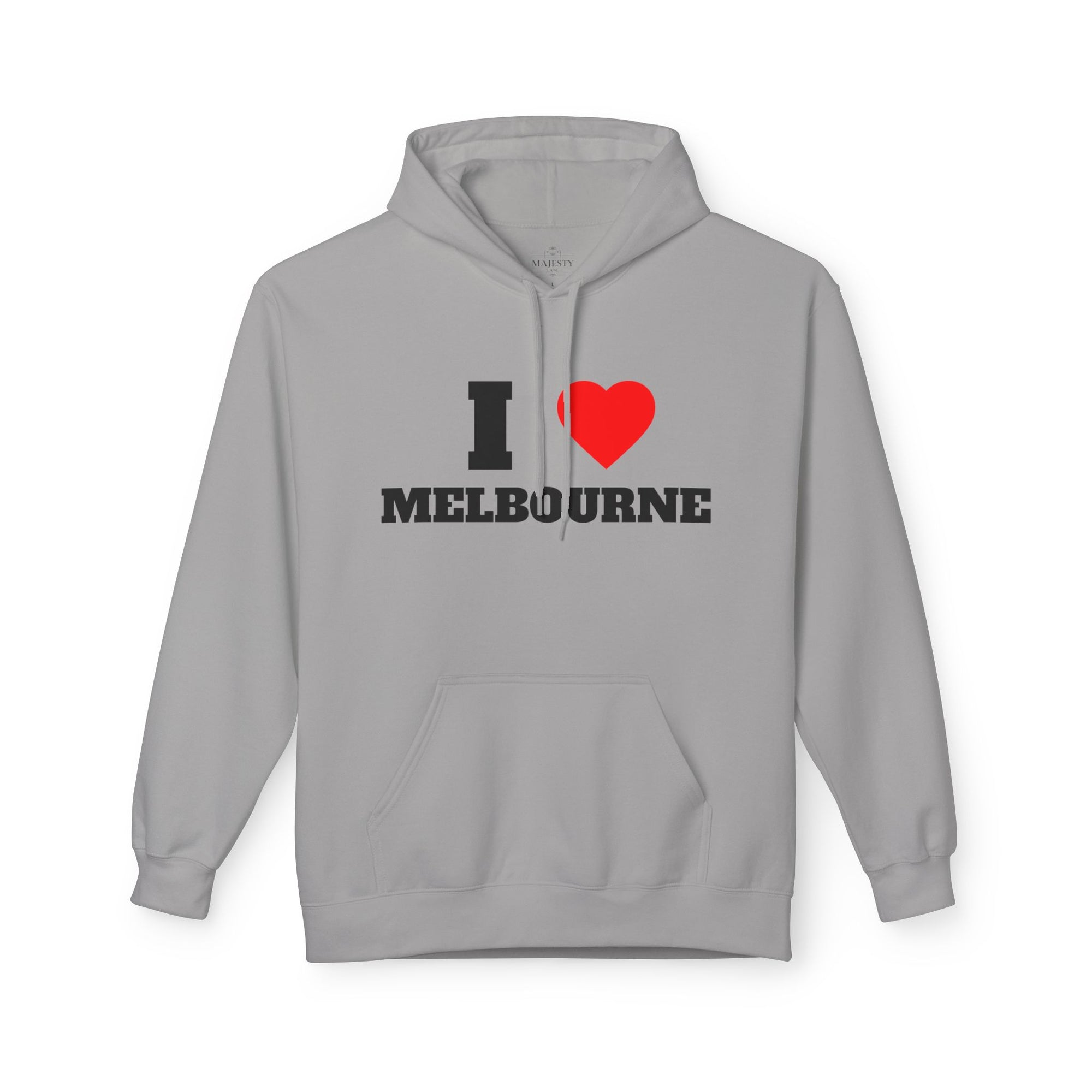 'I Love Melbourne' Unisex Softstyle Fleece Hoodie, Cozy Gift, Streetwear, Unique Fashion, Casual Wear, Lounge Essential