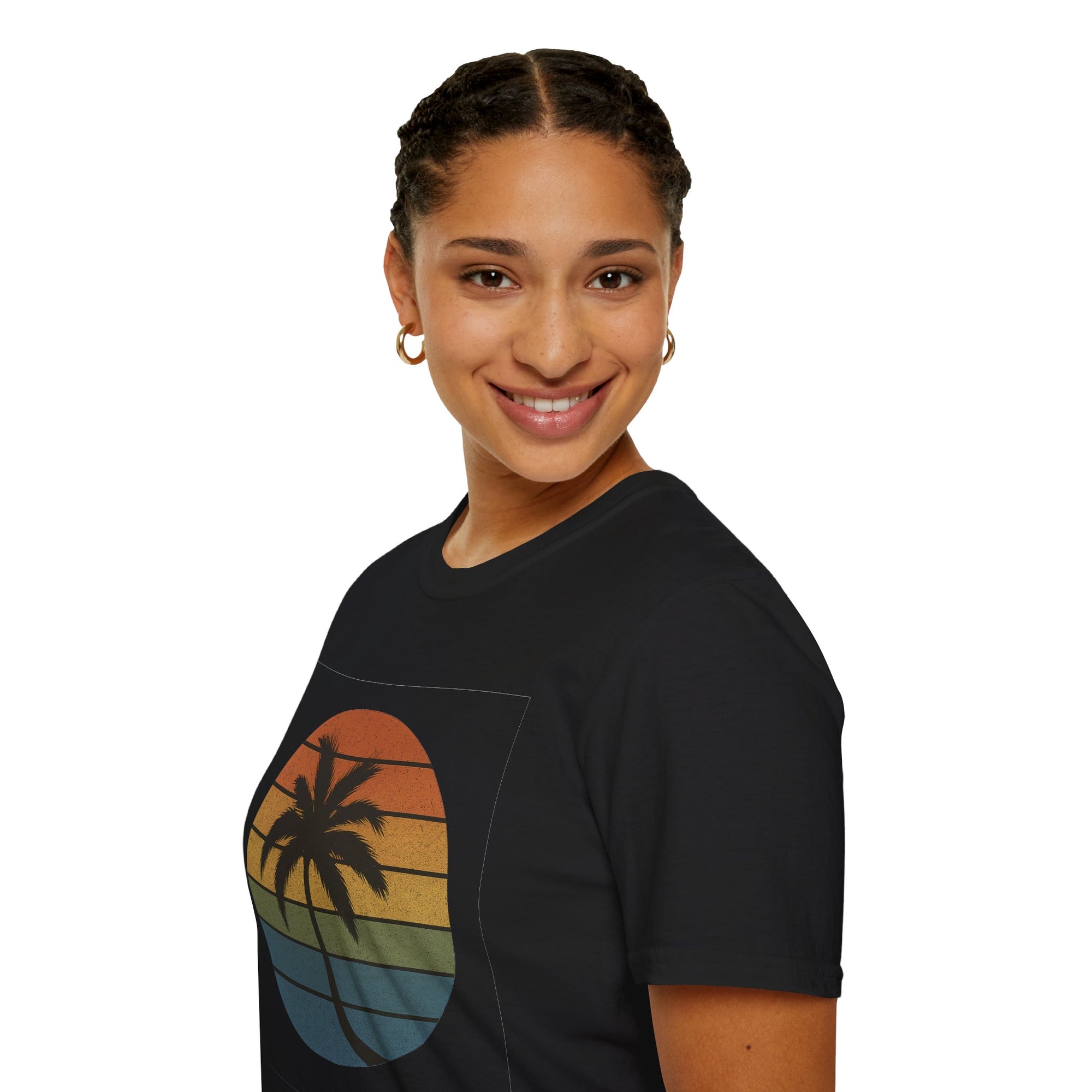 Sunset Palm Unisex T-Shirt, Softstyle Tee, Inspirational Shirt, Heartfelt Gift