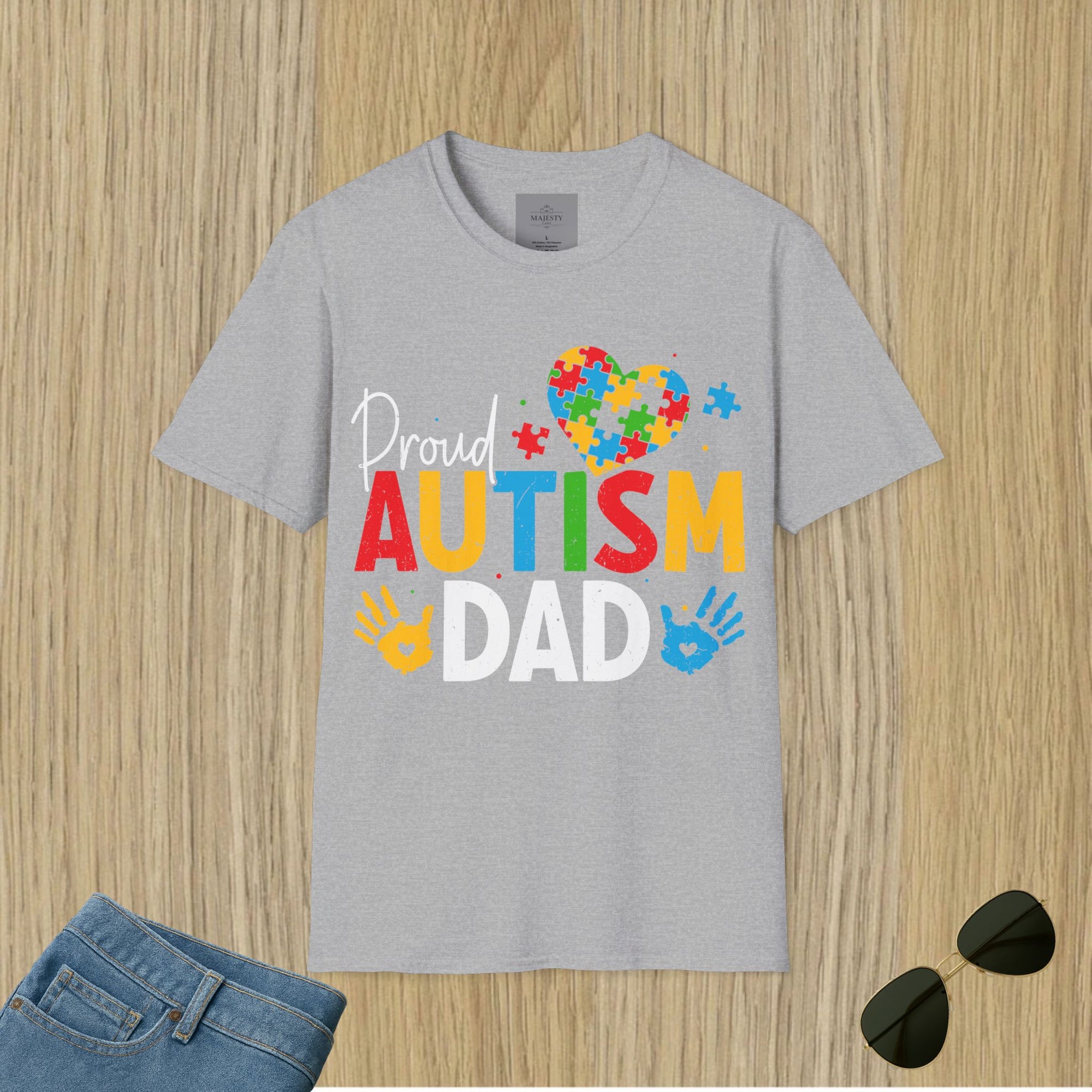 Proud Autism Dad T-Shirt, Softstyle Tee