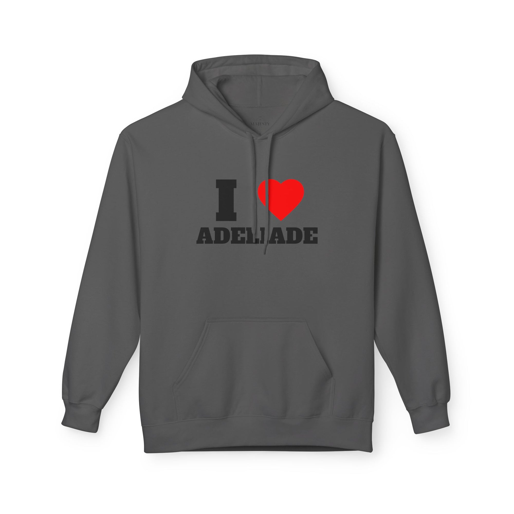 'I Love Adeliade' Unisex Softstyle Fleece Hoodie, Cozy Gift, Streetwear, Unique Fashion, Casual Wear, Lounge Essential