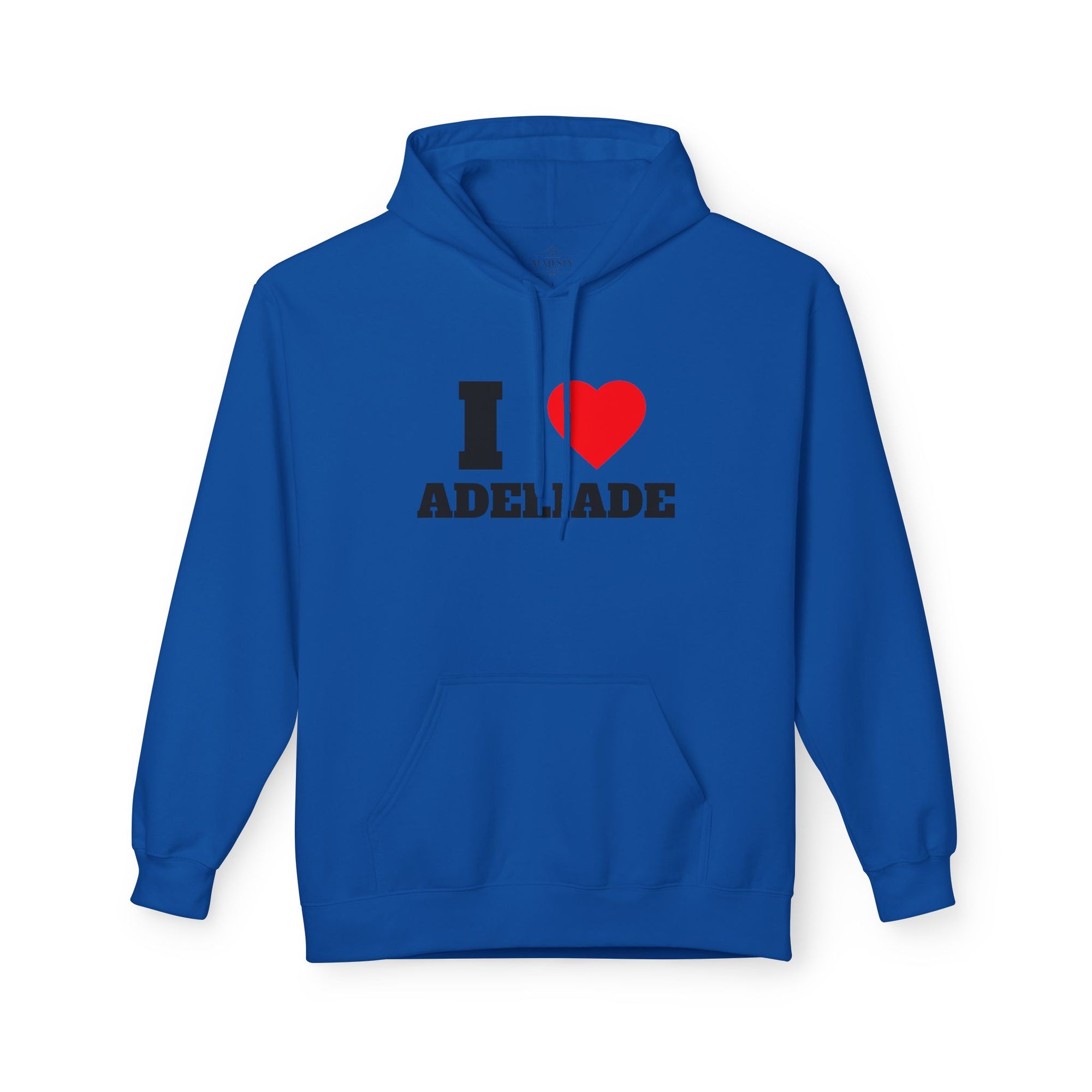 'I Love Adeliade' Unisex Softstyle Fleece Hoodie, Cozy Gift, Streetwear, Unique Fashion, Casual Wear, Lounge Essential