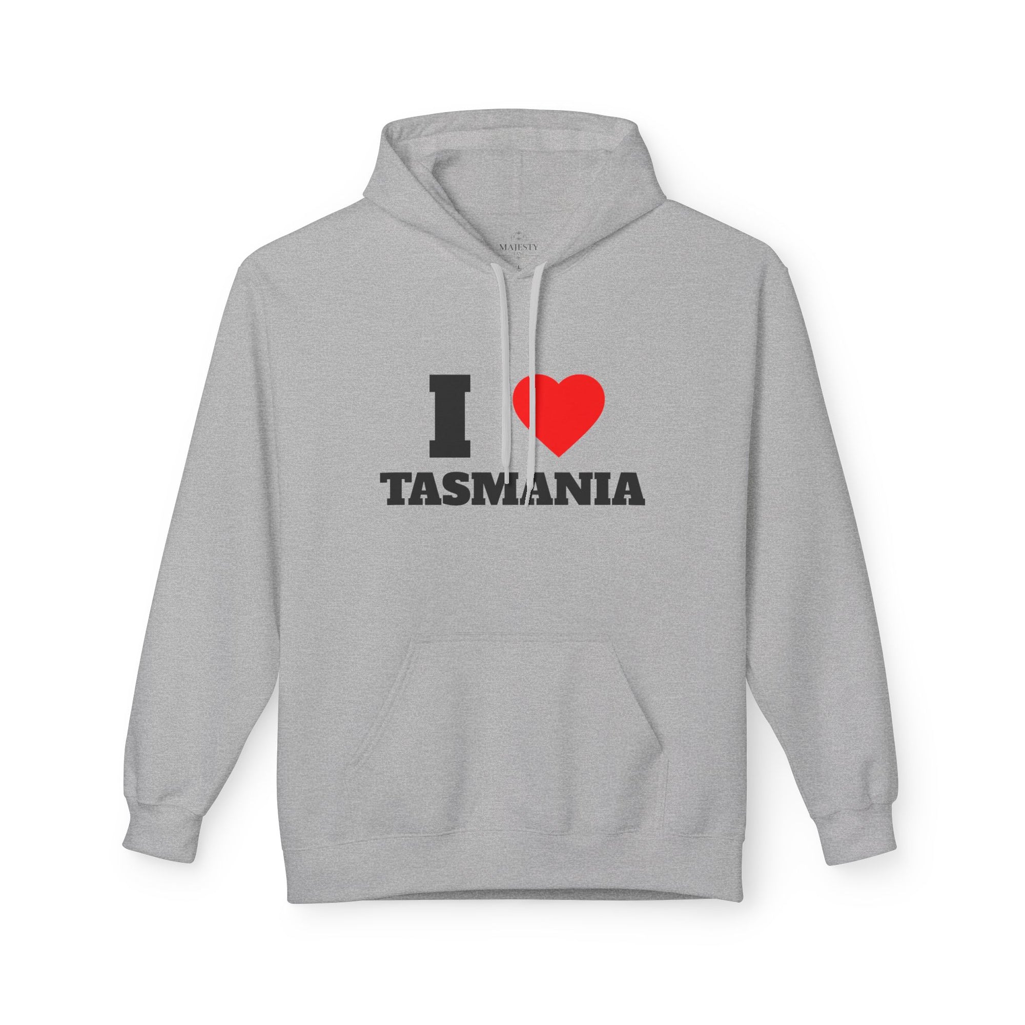 'I Love Tasmania' Unisex Softstyle Fleece Hoodie, Cozy Gift, Streetwear, Unique Fashion, Casual Wear, Lounge Essential