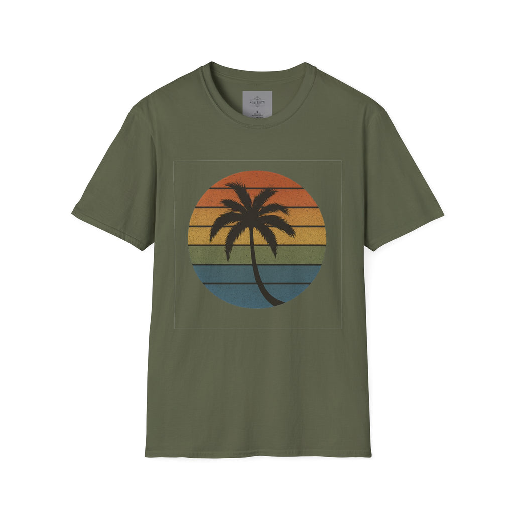 Sunset Palm Unisex T-Shirt, Softstyle Tee, Inspirational Shirt, Heartfelt Gift