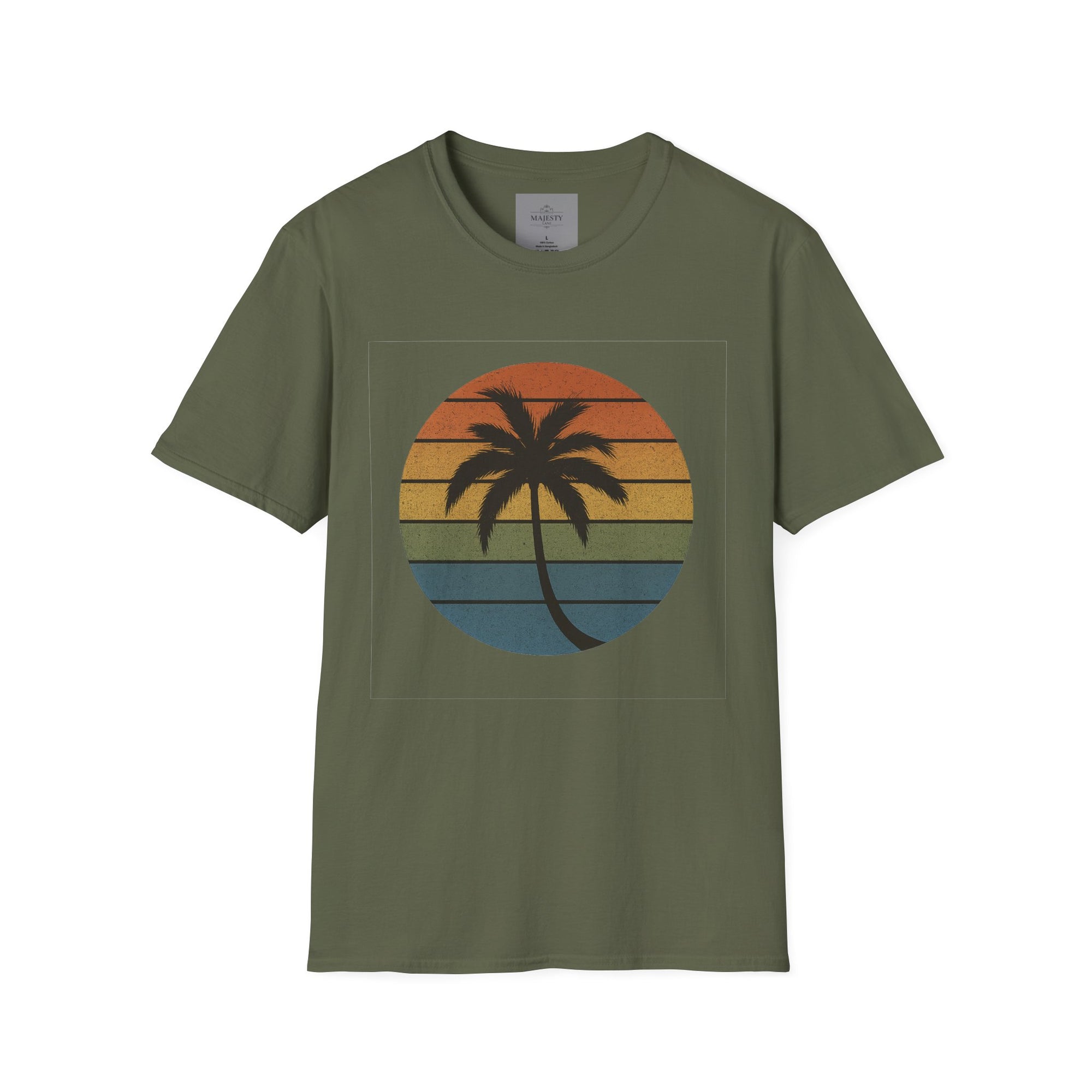 Sunset Palm Unisex T-Shirt, Softstyle Tee, Inspirational Shirt, Heartfelt Gift