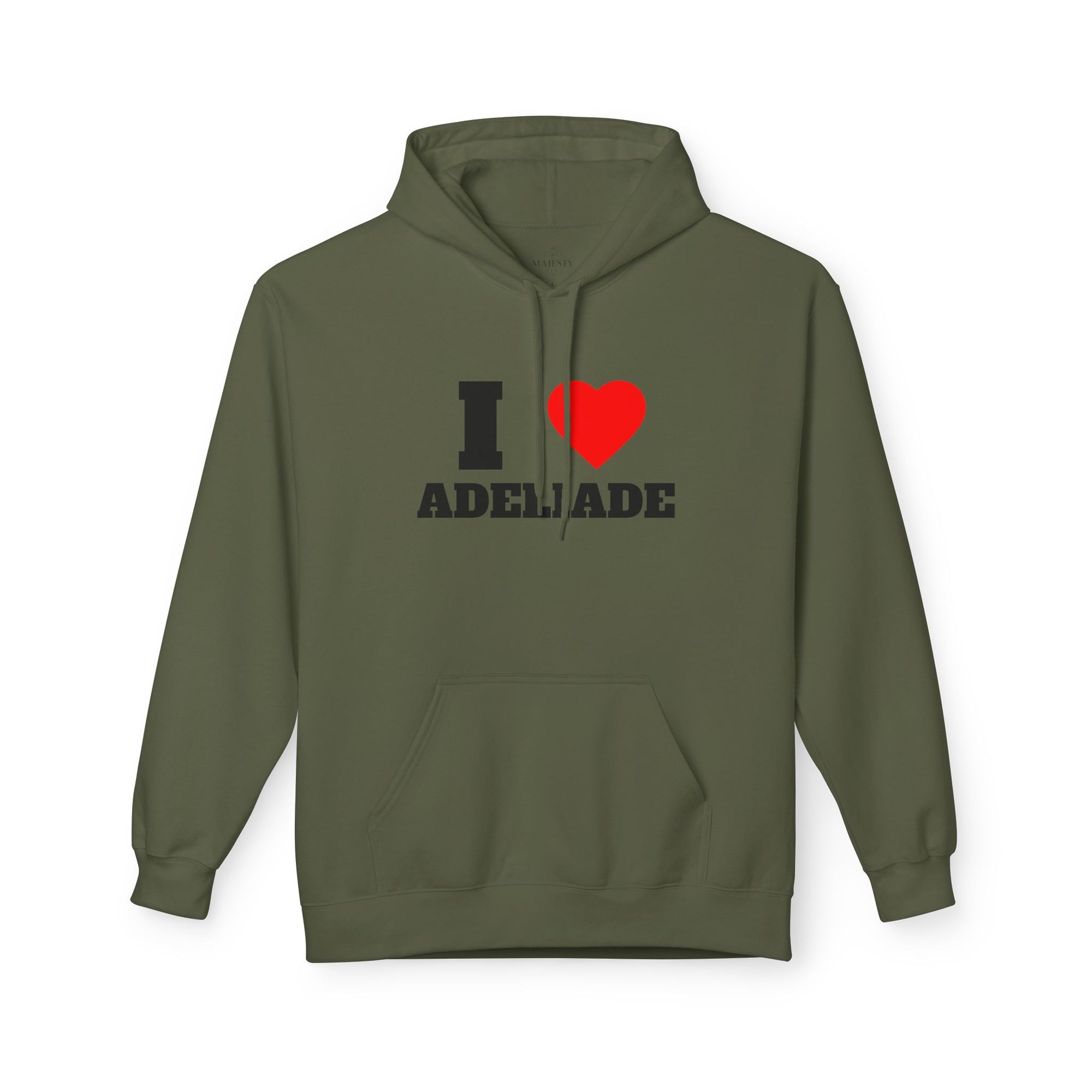 'I Love Adeliade' Unisex Softstyle Fleece Hoodie, Cozy Gift, Streetwear, Unique Fashion, Casual Wear, Lounge Essential