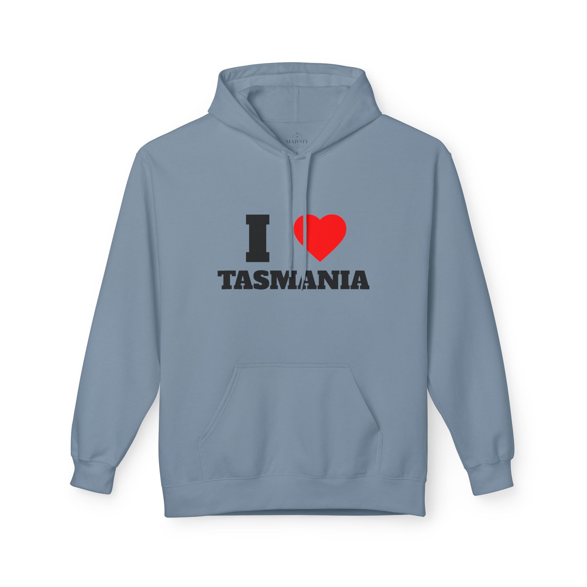 'I Love Tasmania' Unisex Softstyle Fleece Hoodie, Cozy Gift, Streetwear, Unique Fashion, Casual Wear, Lounge Essential
