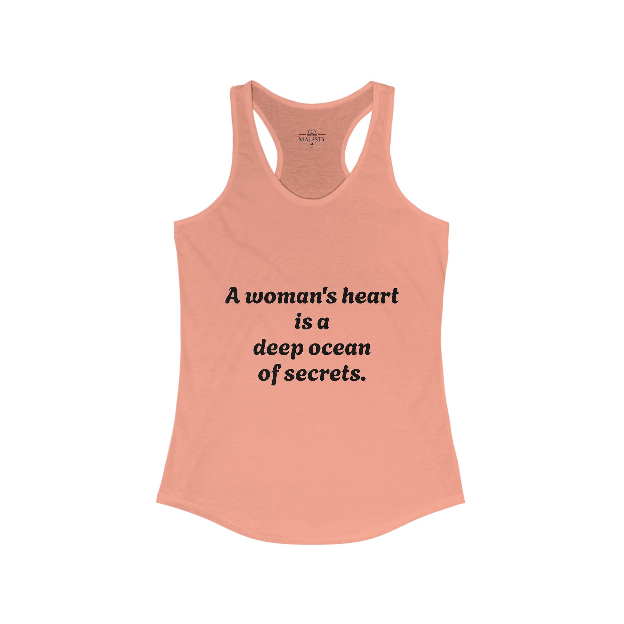 A Woman's Heart . . Racerback Tank, Bohemian Style Top, Summer Attire, Casual Wear, Gift for Her, Festival Clothing