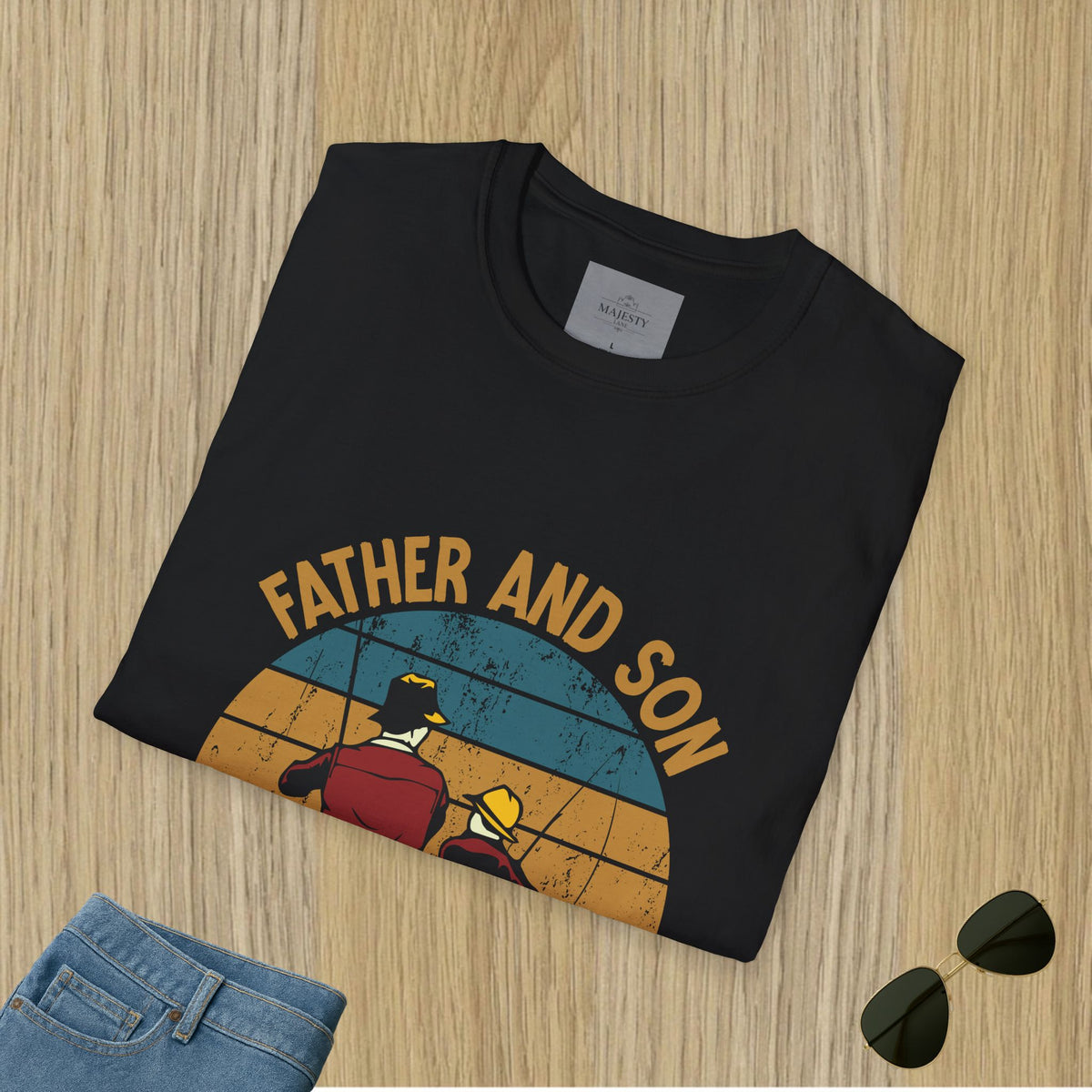 Father and Son Fishing Unisex T-Shirt, Softstyle Tee