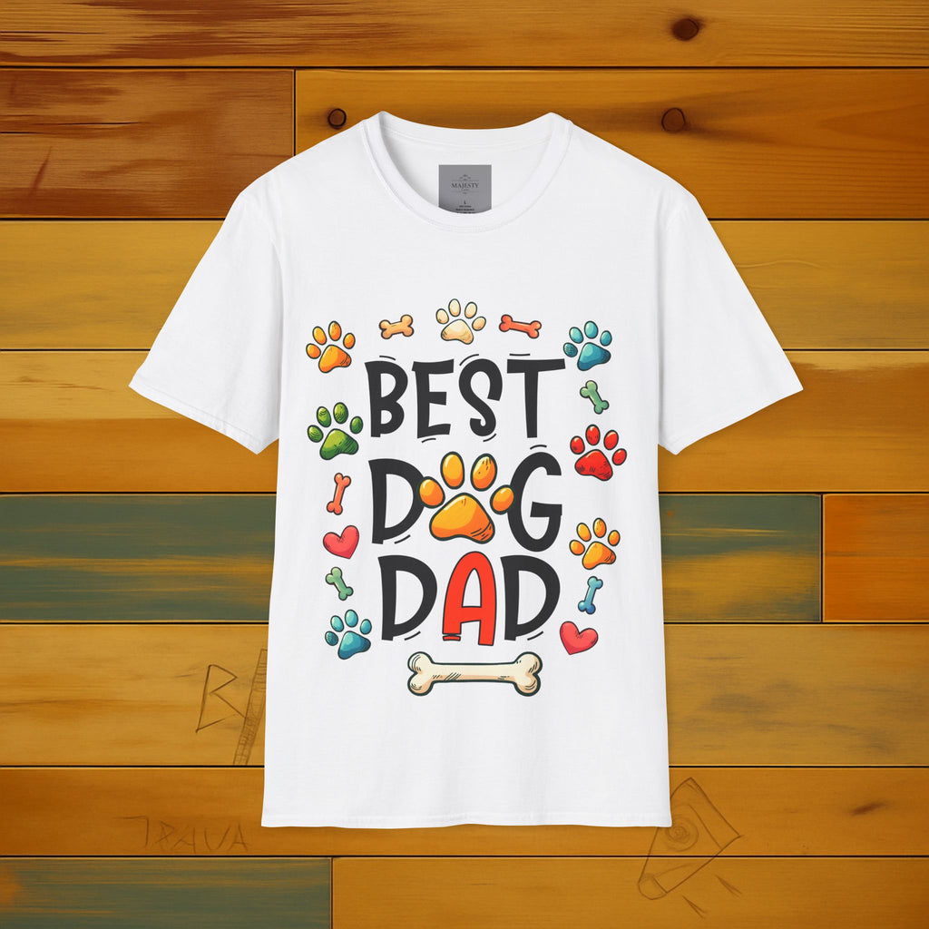 Best Dog Dad T-Shirt, Softstyle Tee
