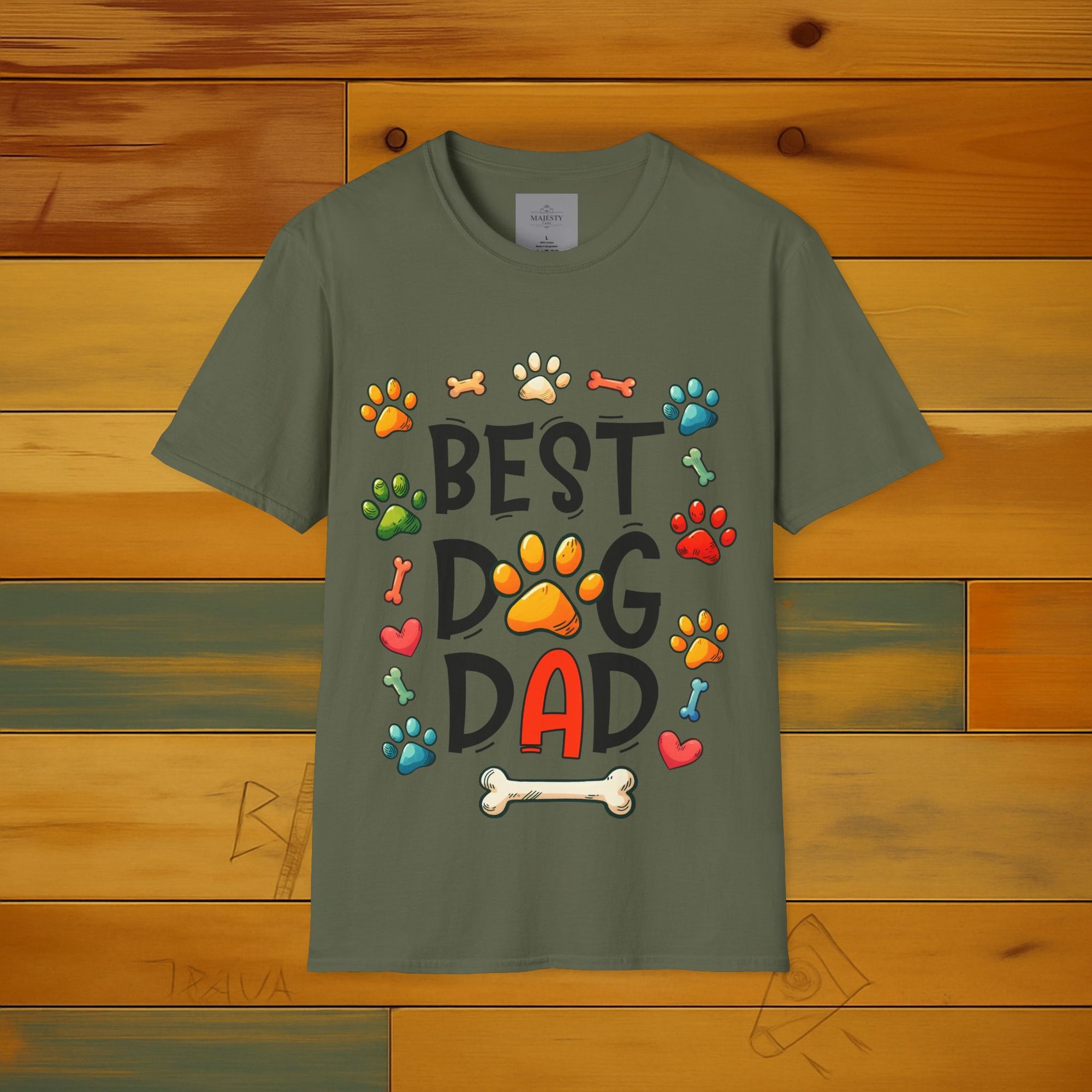 Best Dog Dad T-Shirt, Softstyle Tee