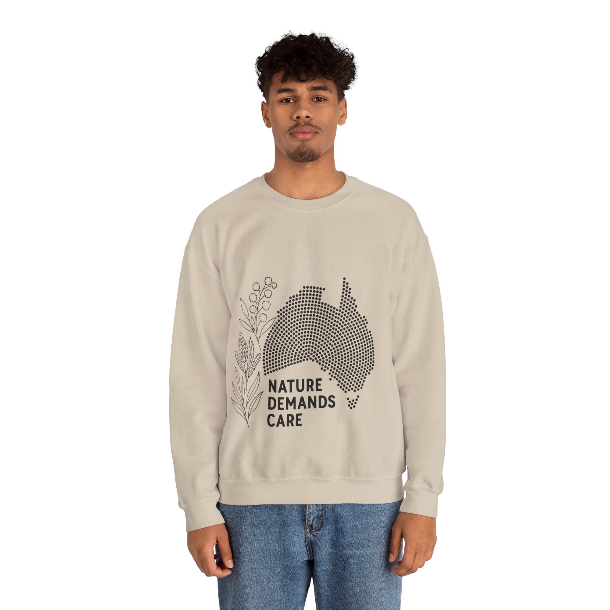 Nature Demands Care Unisex Crewneck Sweatshirt | Cozy Gift for Travelers, Fashion Lovers, Tasmania Souvenir, Comfortable Sweatshirt, [...]