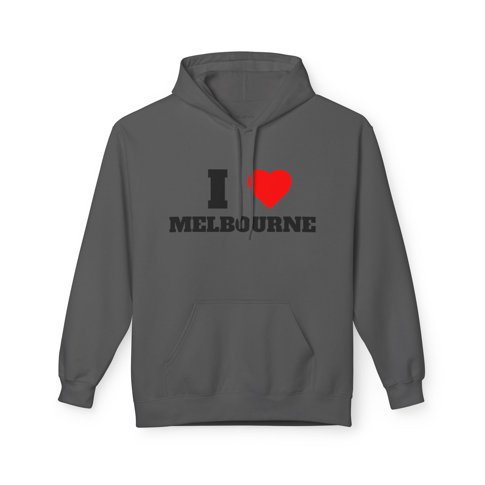 'I Love Melbourne' Unisex Softstyle Fleece Hoodie, Cozy Gift, Streetwear, Unique Fashion, Casual Wear, Lounge Essential