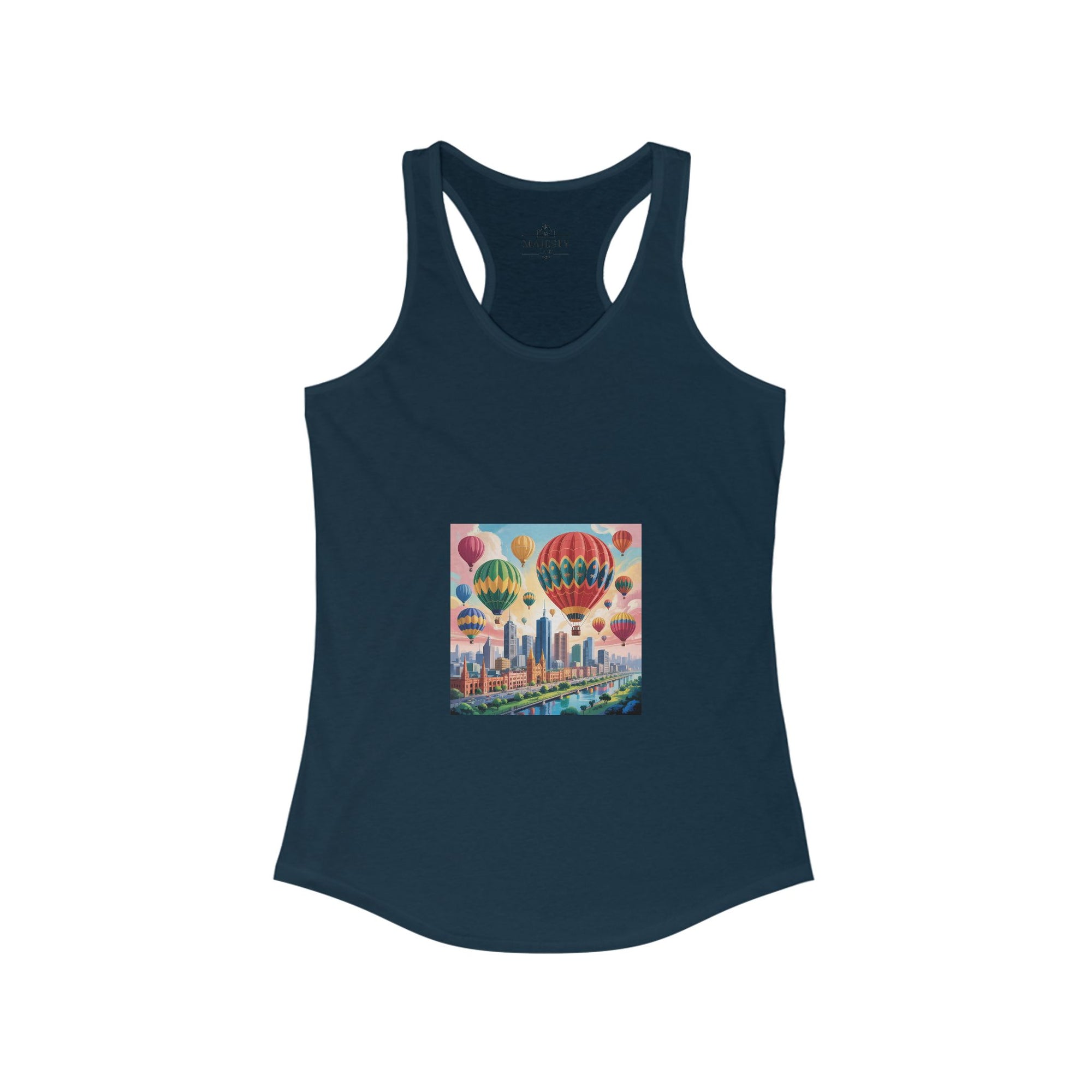 Balloons Racerback Tank, Bohemian Style Top, Summer Attire, Casual Wear, Gift for Her, Festival Clothing
