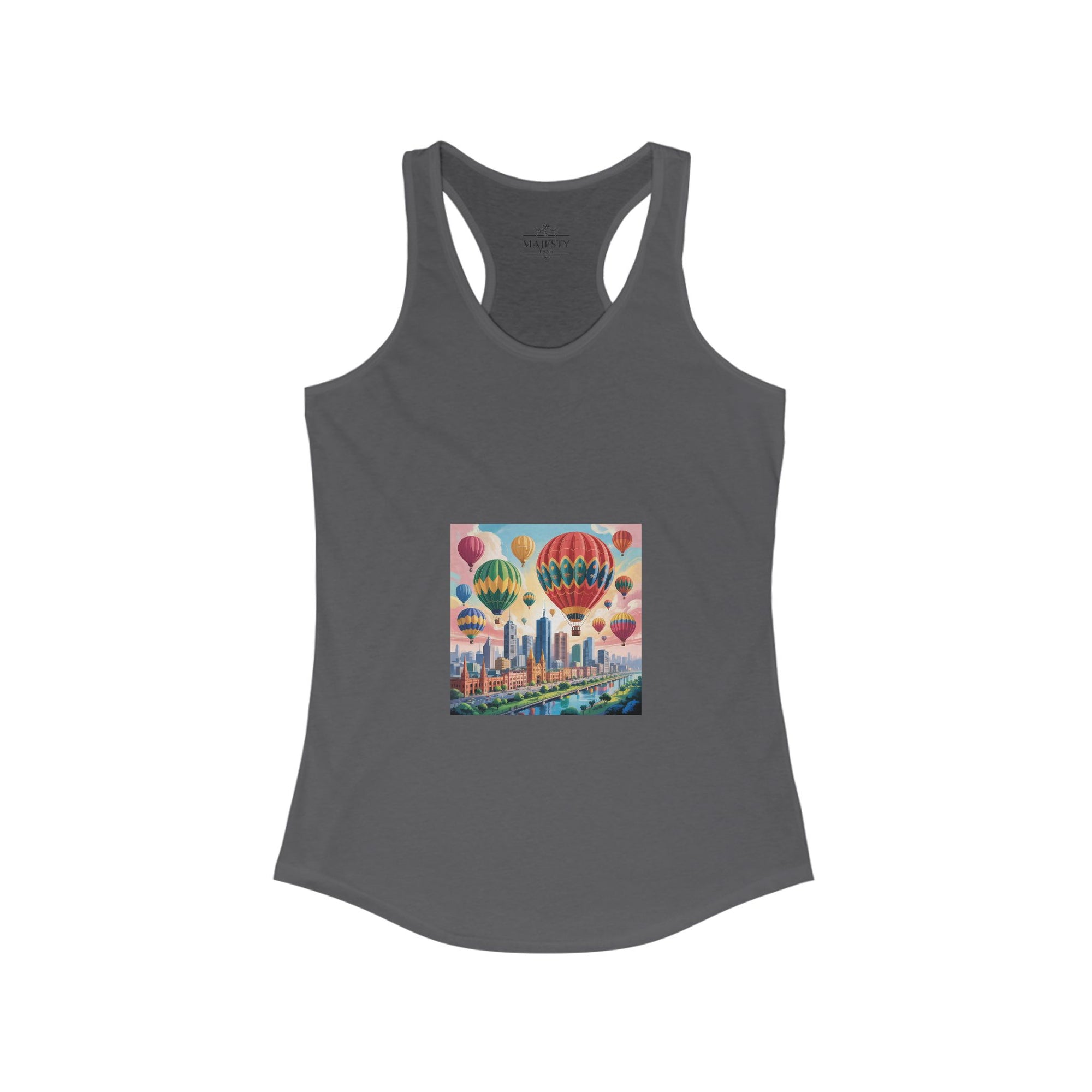 Balloons Racerback Tank, Bohemian Style Top, Summer Attire, Casual Wear, Gift for Her, Festival Clothing