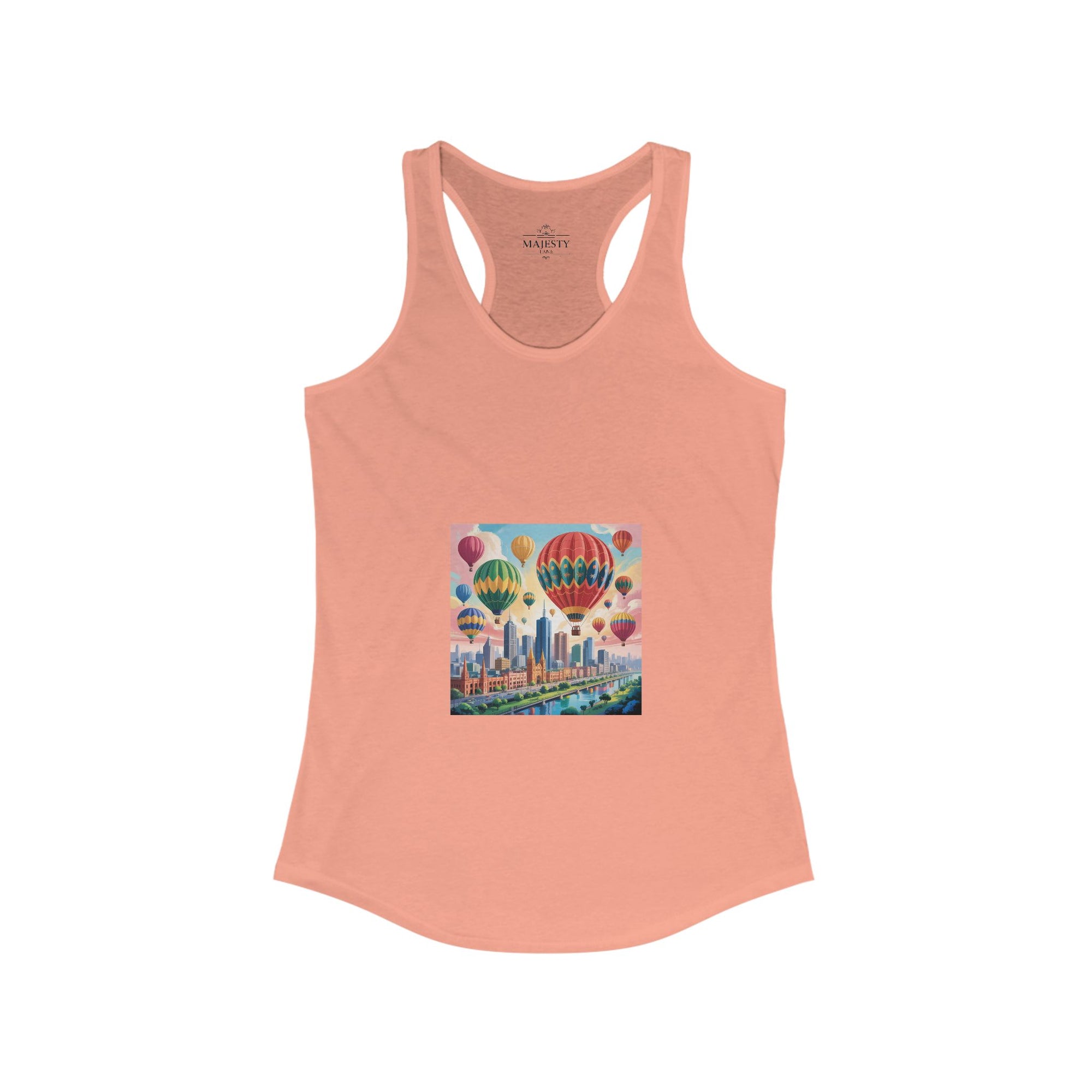 Balloons Racerback Tank, Bohemian Style Top, Summer Attire, Casual Wear, Gift for Her, Festival Clothing