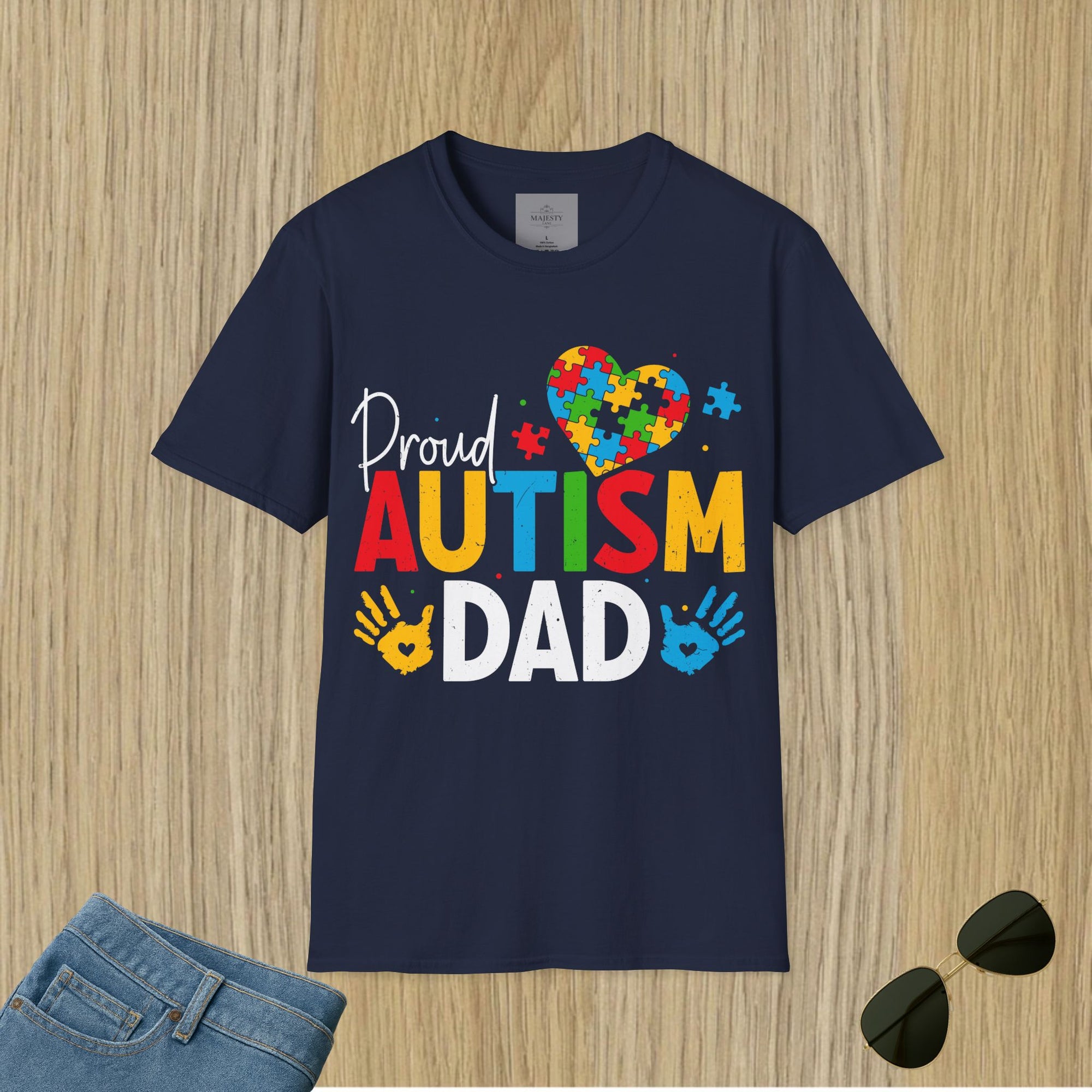 Proud Autism Dad T-Shirt, Softstyle Tee
